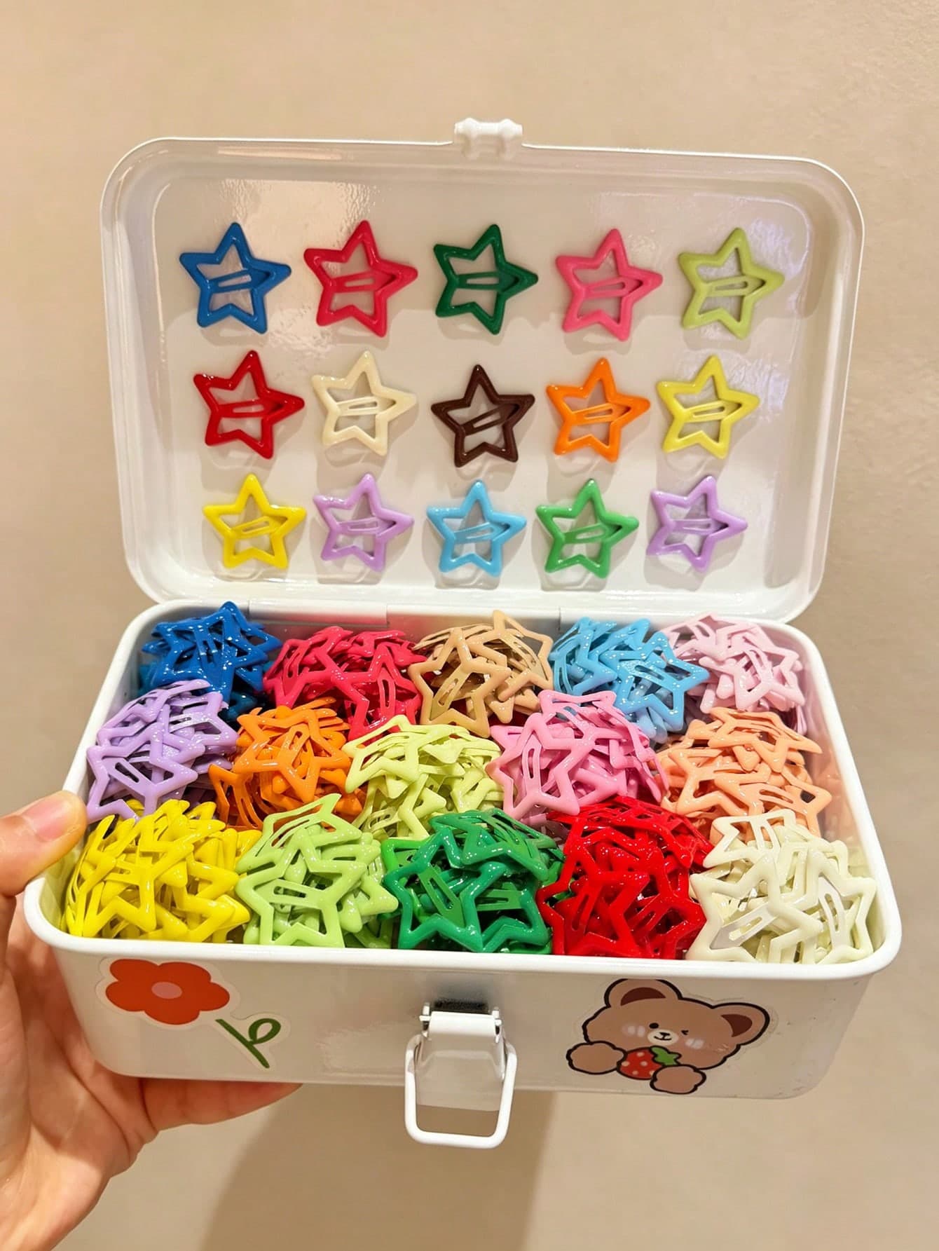 10pcs/30pcs/50pcs Star Shaped Hair Clips, Cute Bangs Clips, Small Hair Accessories For Girls