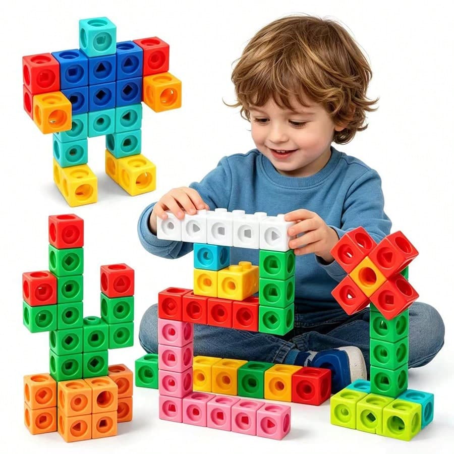 24/48pcs Building Blocks, Fun Cube Stacking Toys, Multi-Player Interactive Stacking Toys, Multi-Color, Assemble Into Different Shapes, Experience Unique Fun