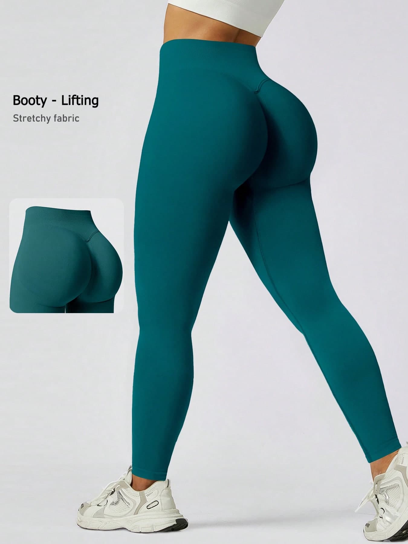 NcmRyu 1pc Women's Seamless High Waist Shaping Butt Lifting Sports Leggings, Athleisure