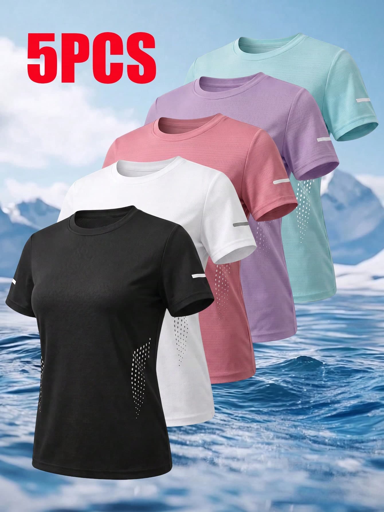 Women's Summer Outdoor Casual Quick-Dry Short Sleeve Top, Suitable For Multiple Occasions Including Casual Wear, Home, Office And Camping Sports