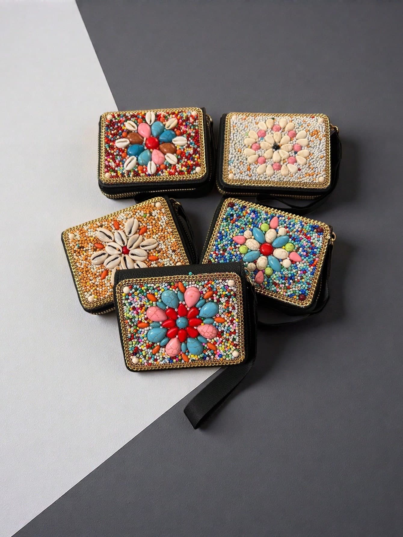 Best-Selling Bohemian Style Card Holder With Money Tree, Eye, Peacock, And Leaf Patterns, Large Capacity Multi-Functional Card Organizer, Creative Gift Ideal For Besties And Yourself
