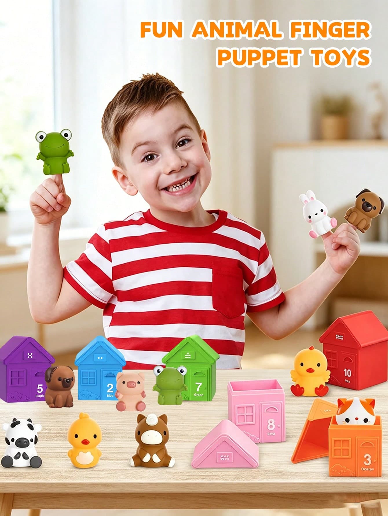 Rainbow Matching House Toy, Educational Early Learning Set, Featuring Cute Animal Patterns, With Number And Color Recognition Functions, Helps Develop Sorting Skills. Suitable For Babies 18 Months And Older. Perfect For Parent-Child Interaction And Early Education, Enhancing Hand-Eye Coordination. Suitable As A Gift For Halloween, Christmas, Thanksgiving And Back To School Season.