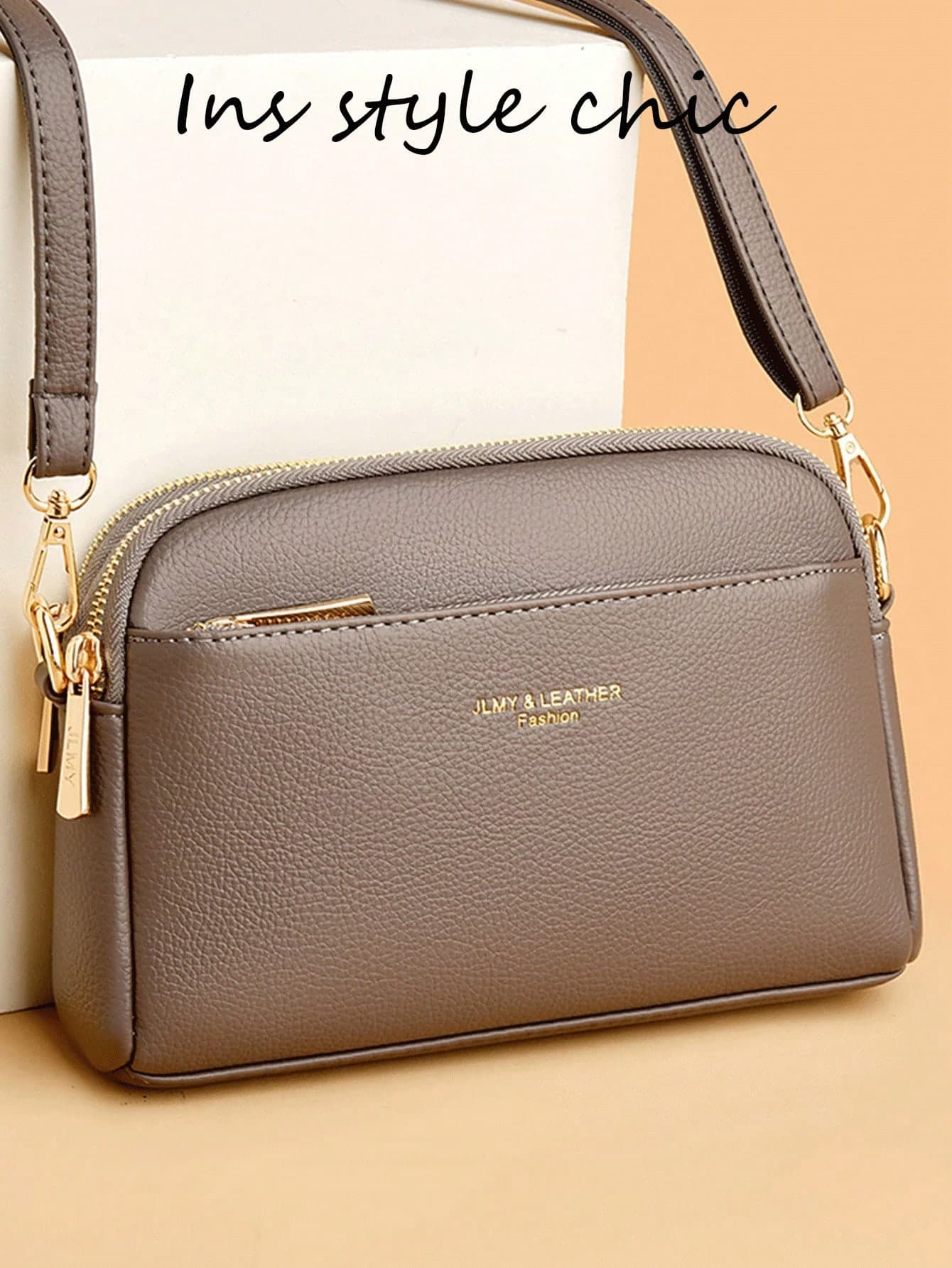Fashion Solid Color PU Waterproof Fabric, Letter Decor Design, Multi-Compartment Square Bag, Vintage Fashion Shoulder Bag, Elegant Handbag, Business Commuter Bag, Suitable For Shopping, Work Commute And Holiday Gifts