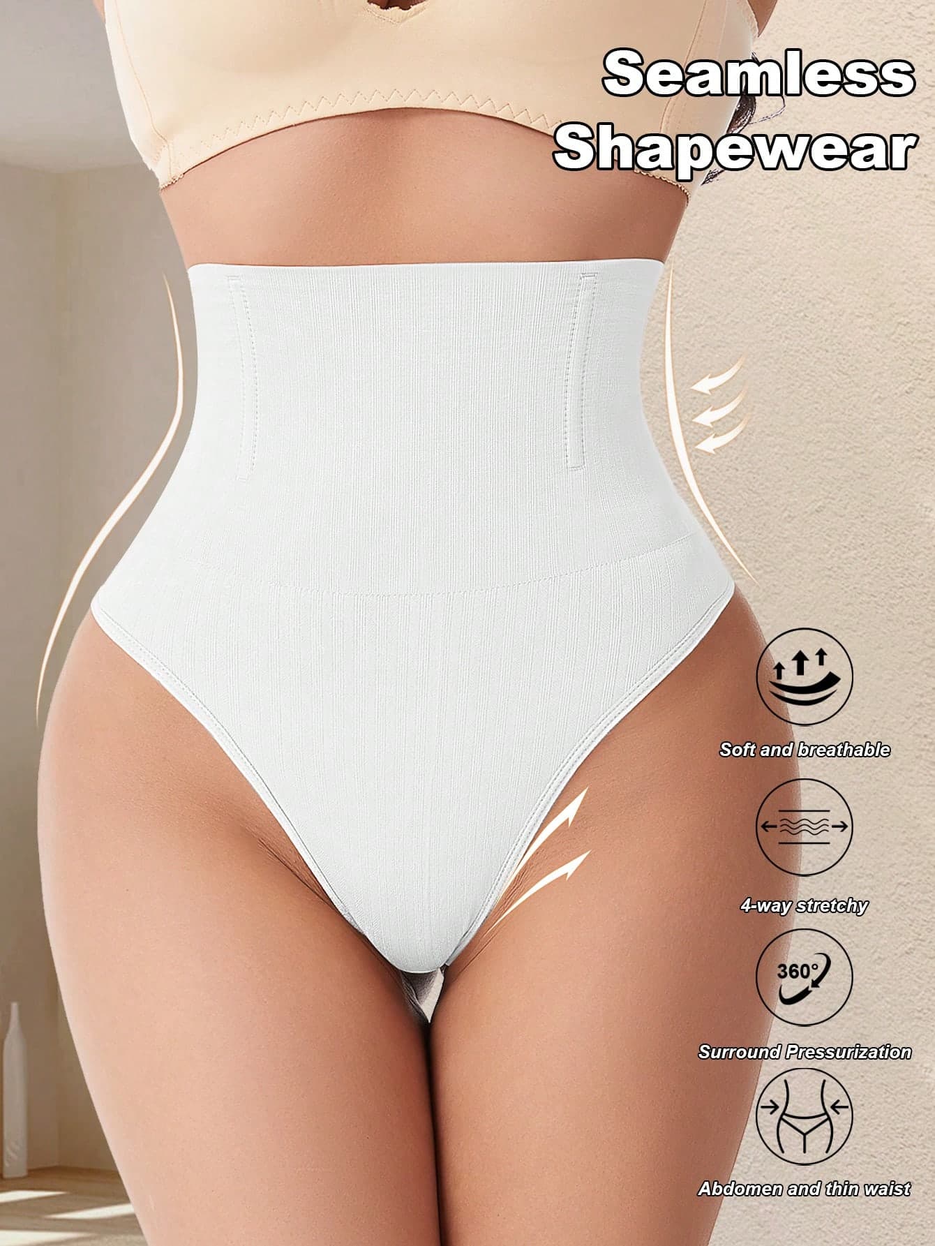 High Waist Seamless Shaping Panties For Women, Tummy Control, Butt Lifting, Waist Slimming Shapewear