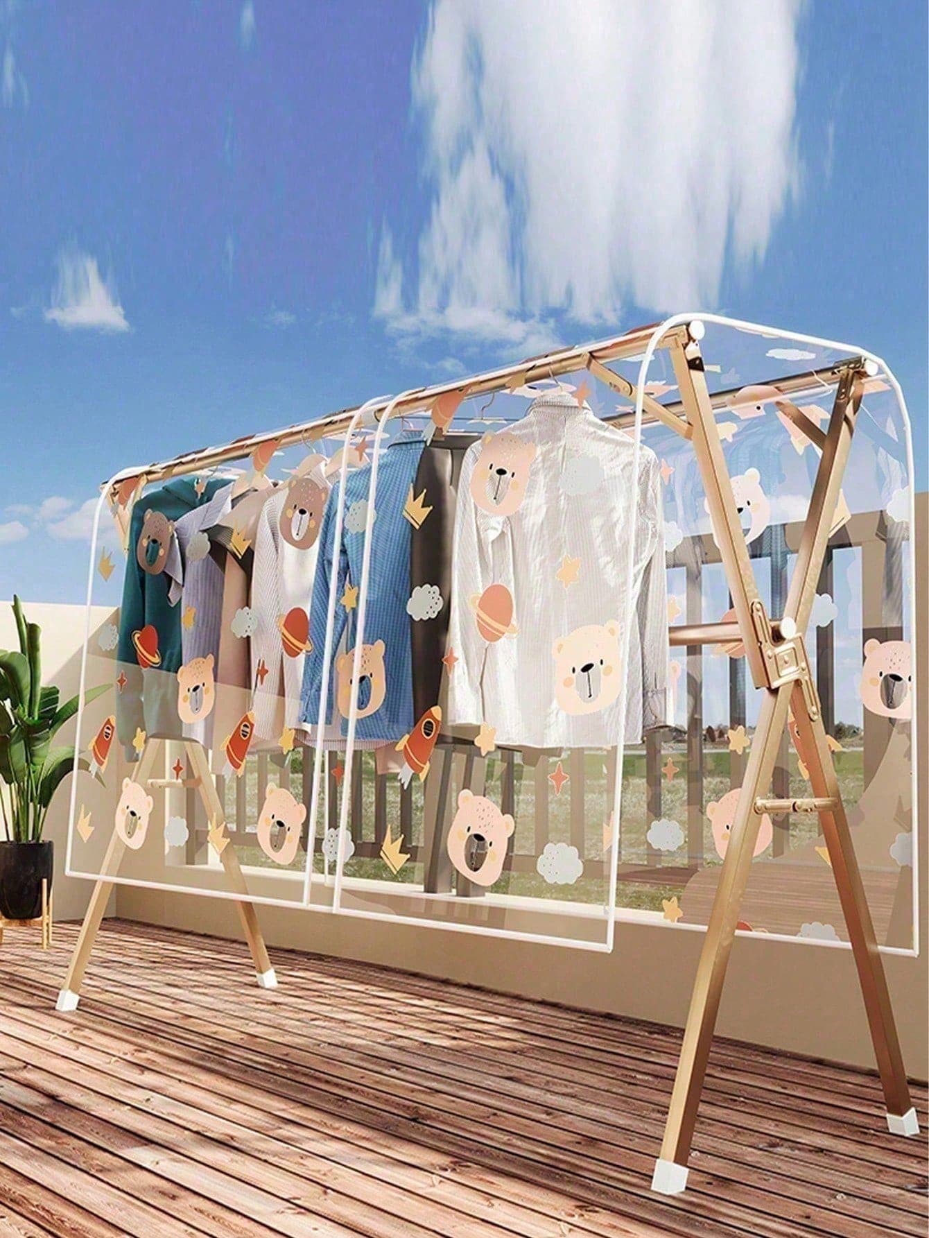 1pc Outdoor Clothesline Cover, Waterproof, Anti-Bird Droppings, Dust-Proof,Women's Day,Travel Essentials,Wedding Favours,Y2k,Bedroom,Car Accessories Women,Kitchen Decor,Beach,Summer,Vacation,Holiday,Travel Essential,Going Out Tops,Household Items,Mother's Day Gift,Bedroom Decor,Garden,Kitchen Decor,Summer,Beach,Travel Essentials,Room Decor,Squishy,Graduation
