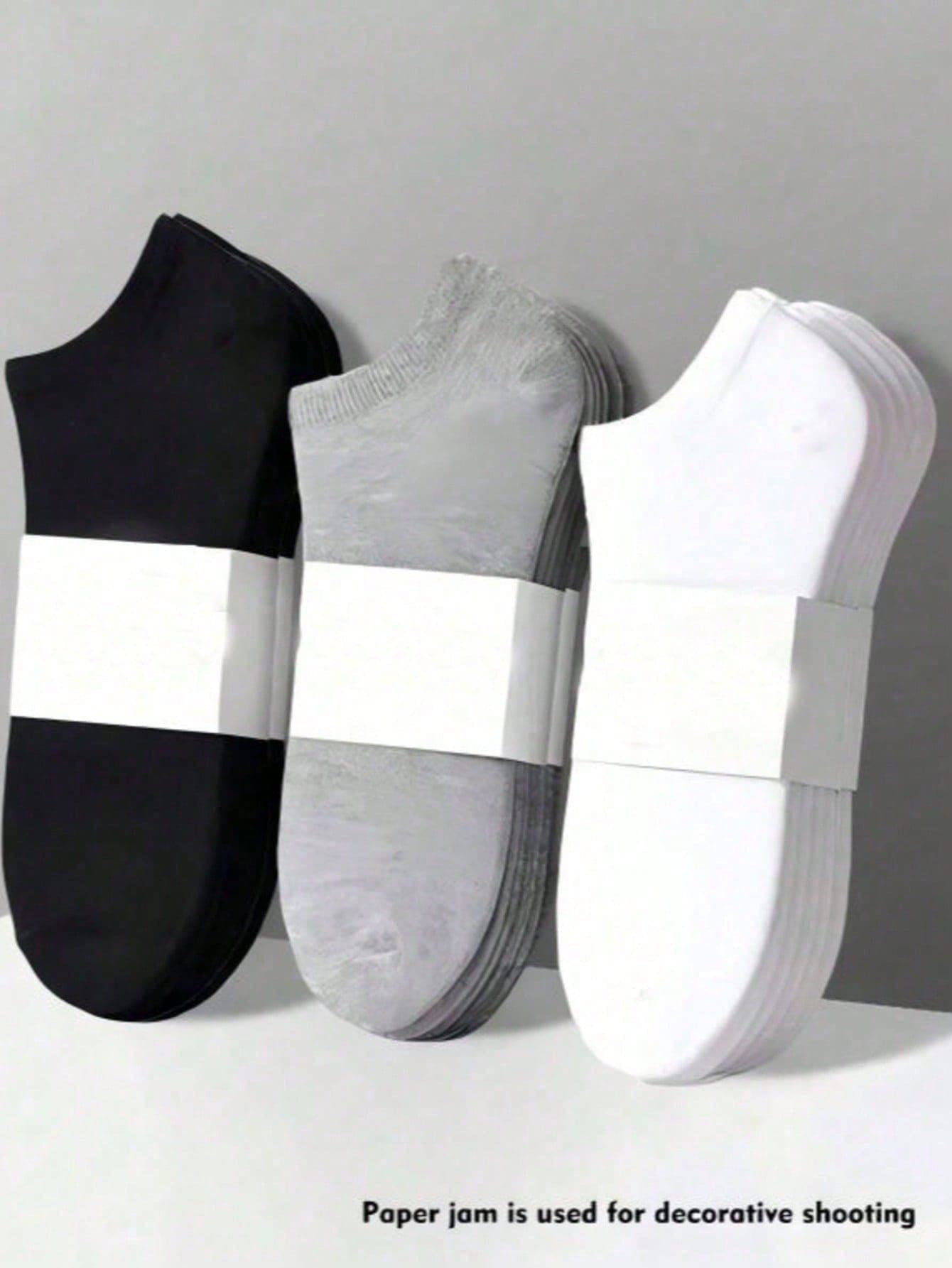 1/5/10/15/20/30 Pairs Unisex Socks, Sports Socks, White/Black/Grey Ankle Socks, Invisible Socks, Solid Color Simple Fashion, Suitable For Daily Casual Wear