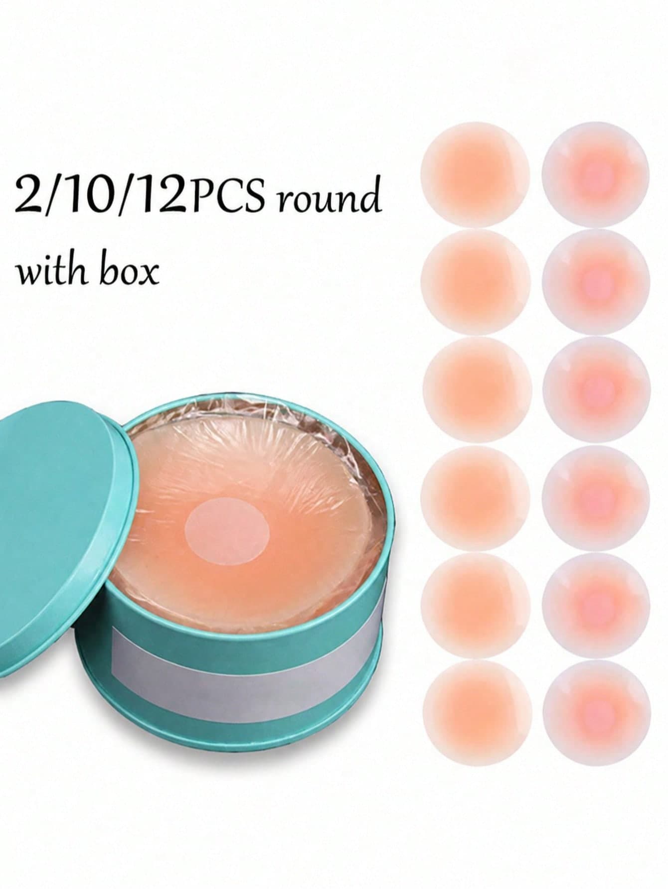 2/10/12pcs Reusable Nipple Covers, Strapless Invisible Self-Adhesive Breast Lift Pasties, Women's Lingerie & Underwear Accessories