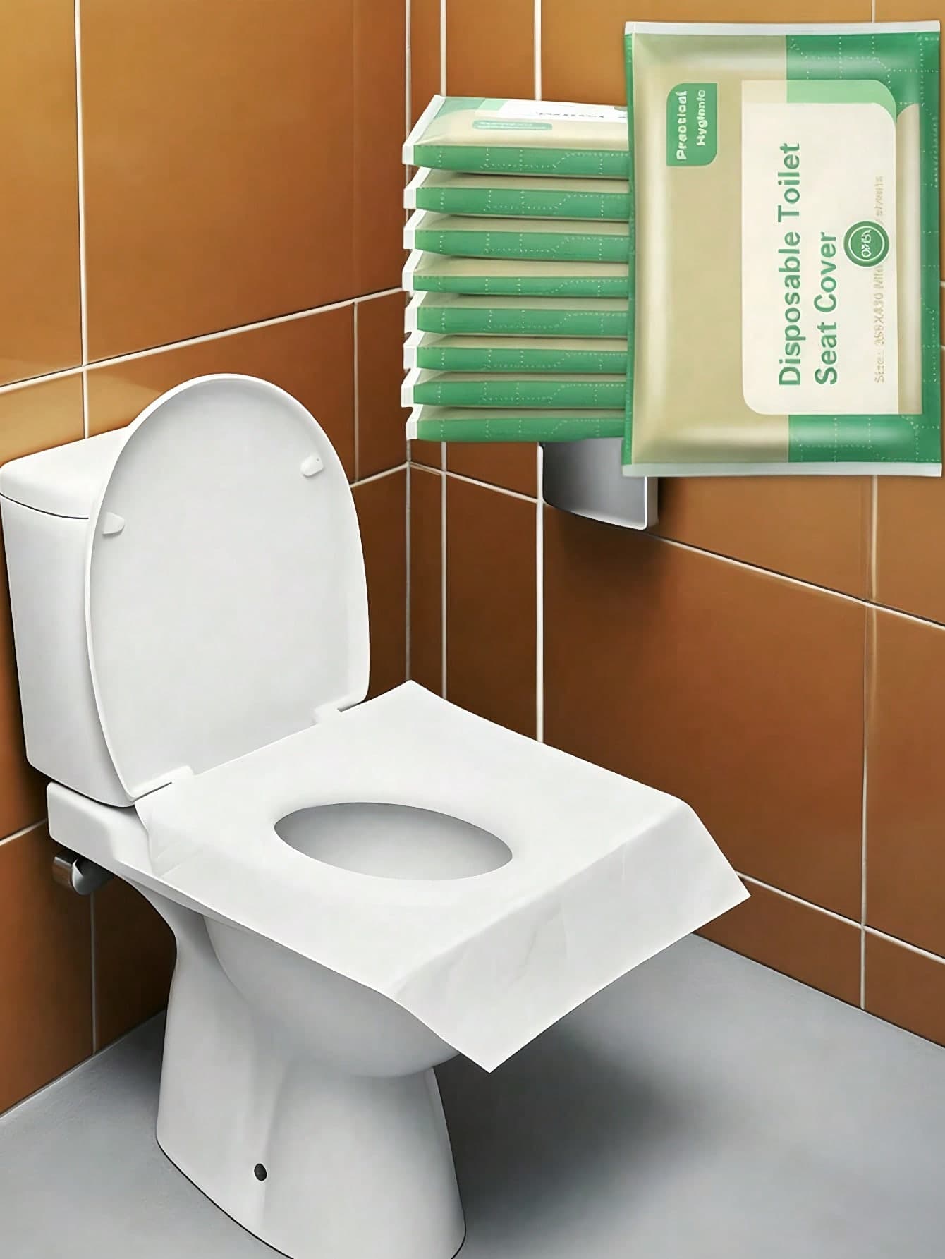 Disposable Flushable Paper Travel Toilet Seat Portable Toilet Seat Cover Airplane Road Trips Camping Hotel Back To School Travel Essential Accessories
