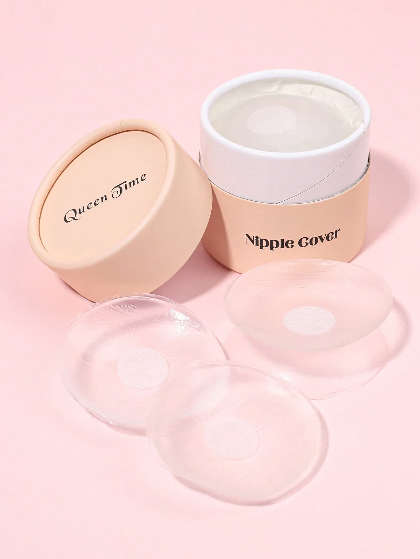 TSLBNRIO Women's Silicone Boxed Nipple Covers, Invisible Breast Pads, Strapless Bra, Adhesive Bra, Women's Lingerie, Invisible Bra, Washable And Reusable