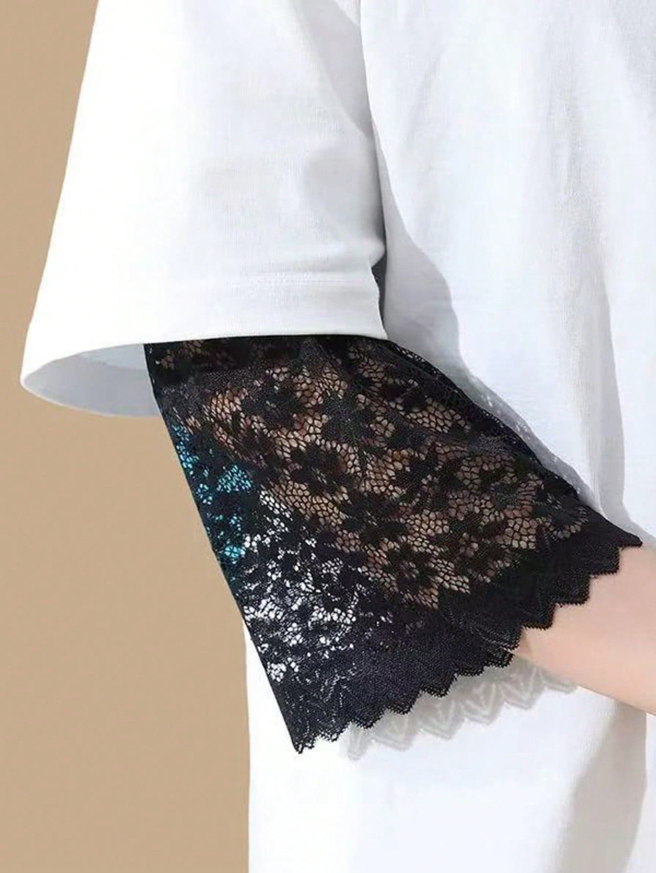 1 Pair Lace Loose Arm Sleeves, Arm Covers To Hide Thick Arms