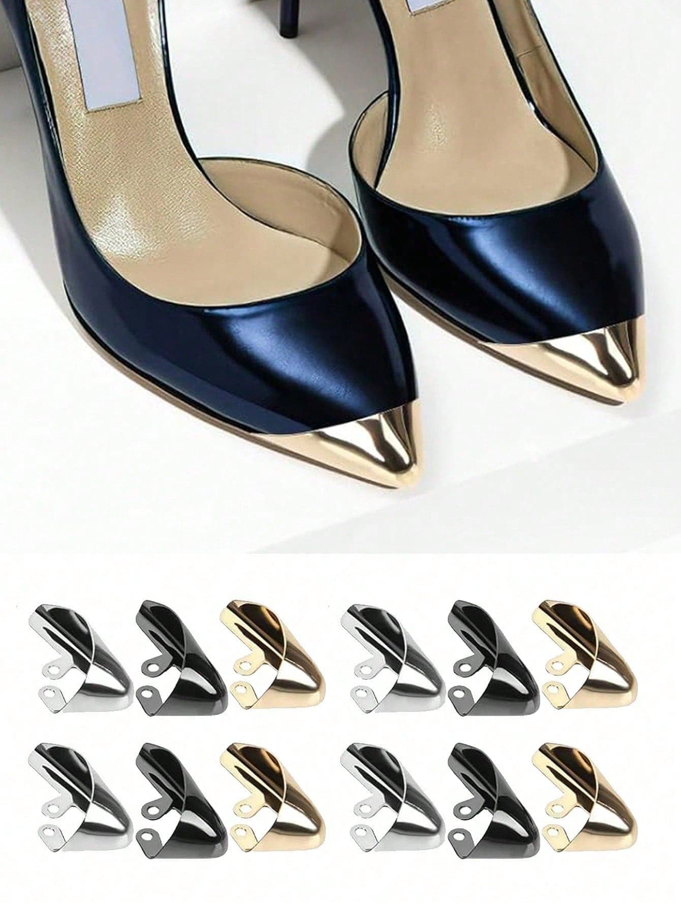 Metal Anti-Kick Toe Protector, Designed To Prevent High Heel Damage, Durable Pointed Toe Cover Elegant Suitable For Women's High Heel Repair Decoration Protection, Portable Decorative Pointed Toe, Durable And Fashionable, Perfect For High Heels, Boots And High Heels, Shoe Decoration, Protection Repair, Easter Gift, Mother's Day Gift, Independence Day Gift, Travel Essential, Party Favor, Wedding Gift