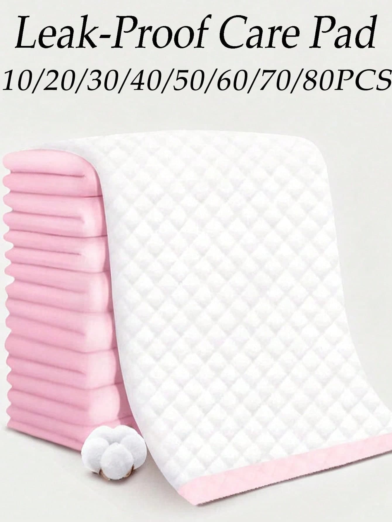 10/20/30/40/50/60/70/80pcs Women's Leakproof Nursing Pads, Incontinence Bed Pads - Adult, Elderly, Postpartum Care And Pet Specific Leakproof Nursing Pads - Super Absorbent Nursing Pads And Bed Protector Pads | Leakproof, Skin-Friendly, Multi-Purpose, Suitable For Bed, Sofa, Pets And Pet Training Cleaning Pads