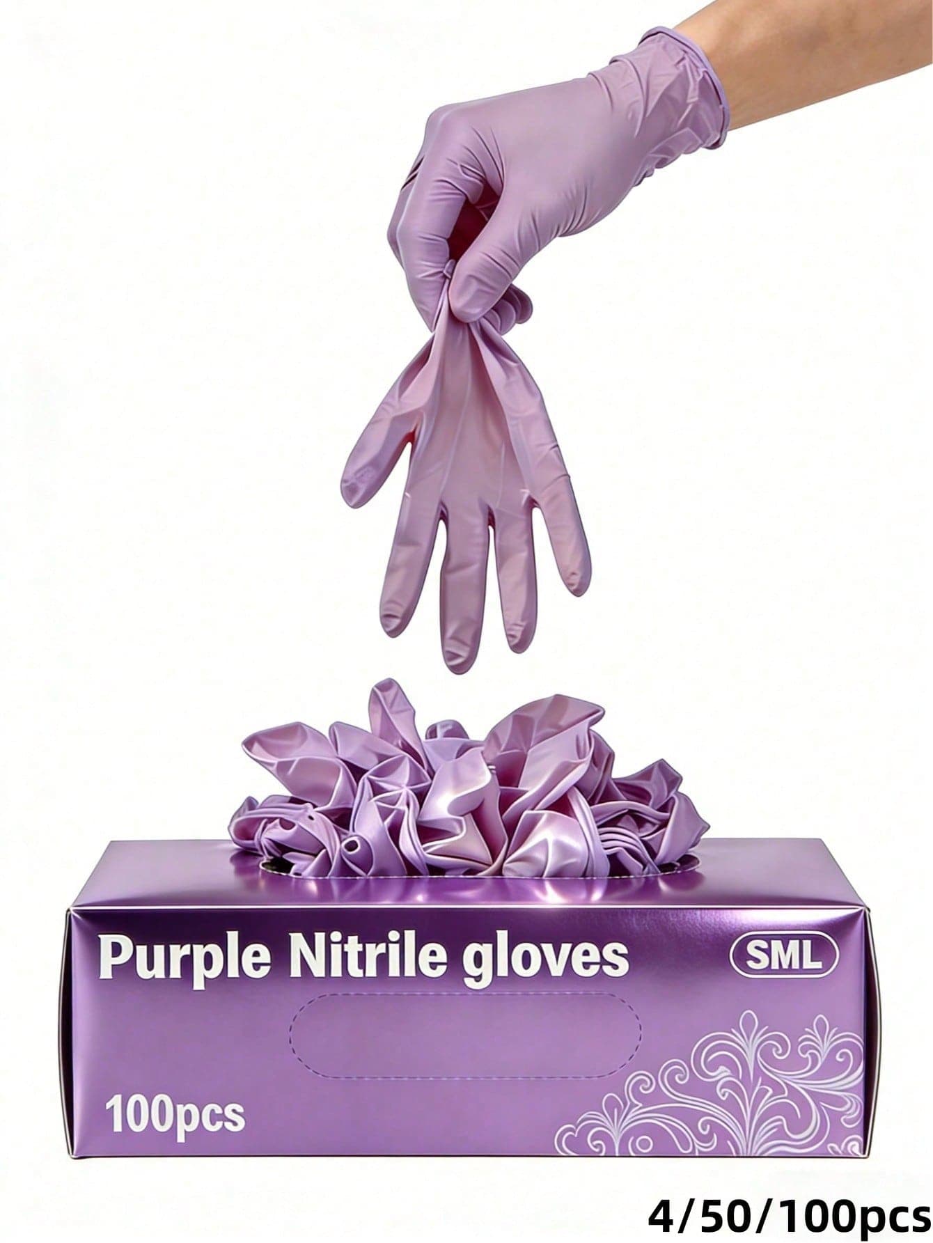 100pcs Disposable Nitrile Gloves, Pink, White, Black, Blue Optional, Latex-Free, Household Cleaning Gloves, Waterproof Gloves, Suitable For Home Kitchen, BBQ Cleaning, Hair Dyeing, Hair Styling, Manufacturing And Other Household Tools, Kitchen, Bathroom, Home, Home Supplies, Durable, Flexible, Comfortable. 4/50/100pcs