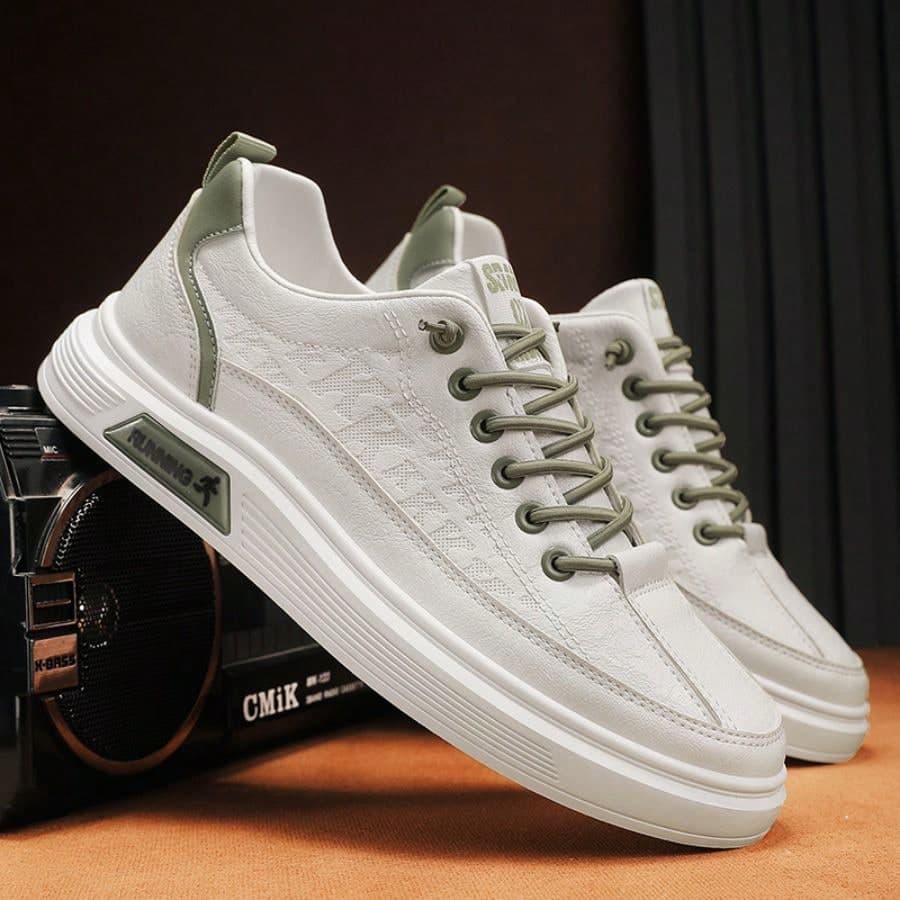 Men's Slip-On Skate Shoes, Soft Sole PU Leather Casual Skate Shoes, Versatile Fashion Sports Casual Shoes