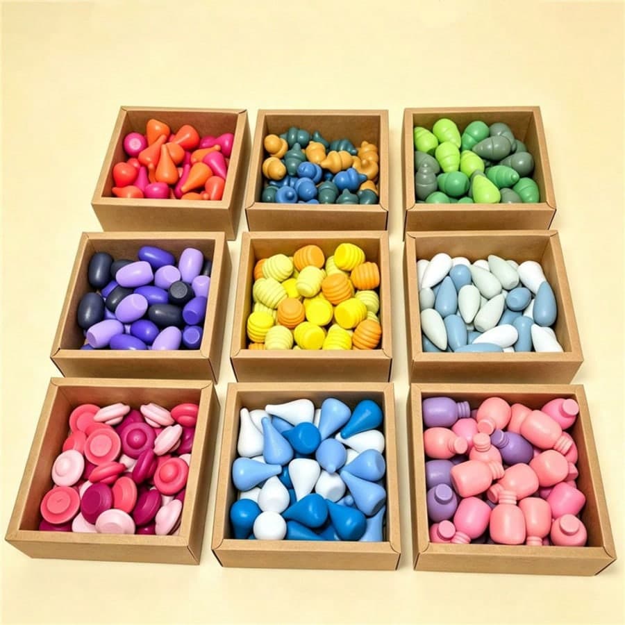 Wooden Sorting & Stacking Blocks, Sensory Toys For Toddlers, Montessori Learning Toys, Building Games For 3-6 Years Old Children, Boys & Girls Toys, Birthday Gift, Christmas Holiday Gift, Children's Travel Activity