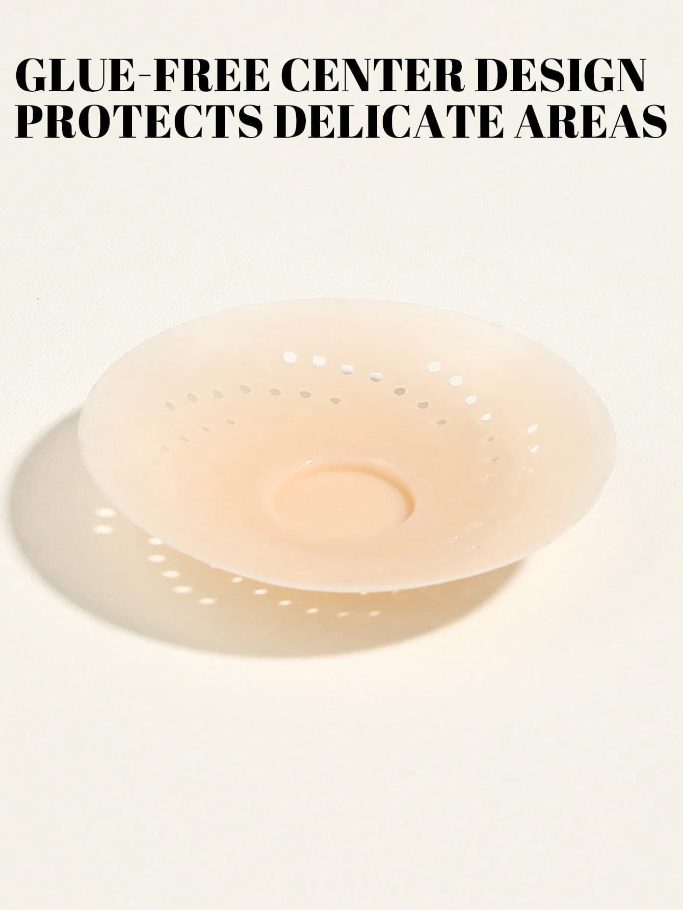 Reusable Women's Summer Ultra-Thin Silicone Nipple Covers, Invisible Breast Pads, Adhesive Bra, Strapless Bra, Anti-Nipple Show, Washable, Suitable For Wedding Dresses, Gowns, Dresses