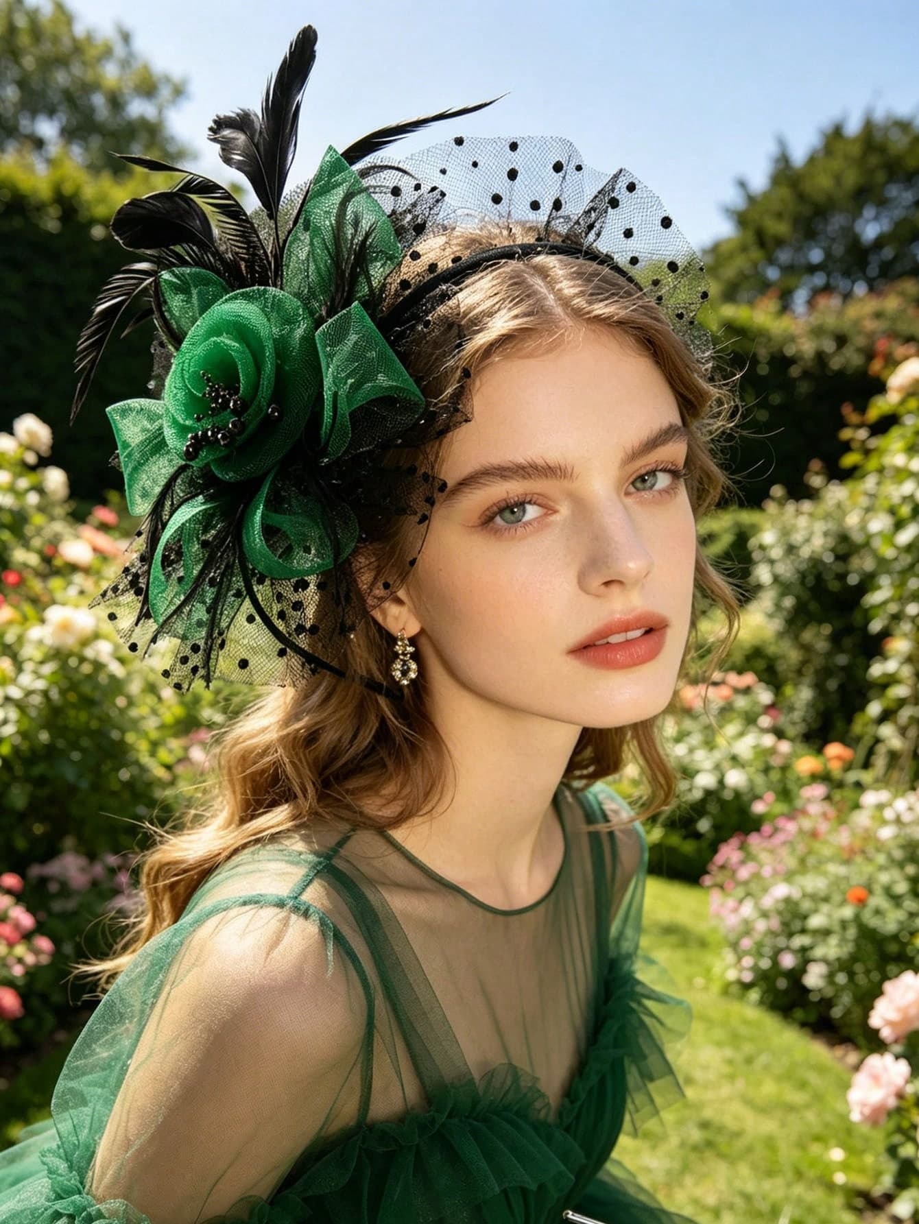 1pc Women's Vintage Style Floral Mesh Ribbon Hair Clip Elegant Tea Party Kentucky Derby Or Wedding Headpiece Special Occasion Hat