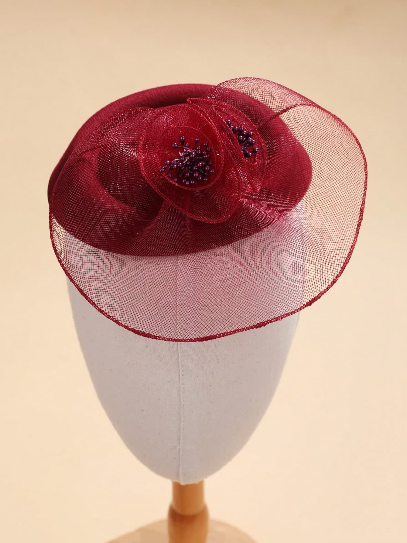 1pc Women's Tea Party Hat, 1950s Kentucky Derby Hat, Bridal Wedding Party Birdcage Veil Hair Clip, 1920s Horse Racing Headpiece, 50s Vintage Costume Hat, 1940s Victorian Style Fascinator, Dome Hat Accessory, Gift For Women Girls Birthday Mother's Day Christmas