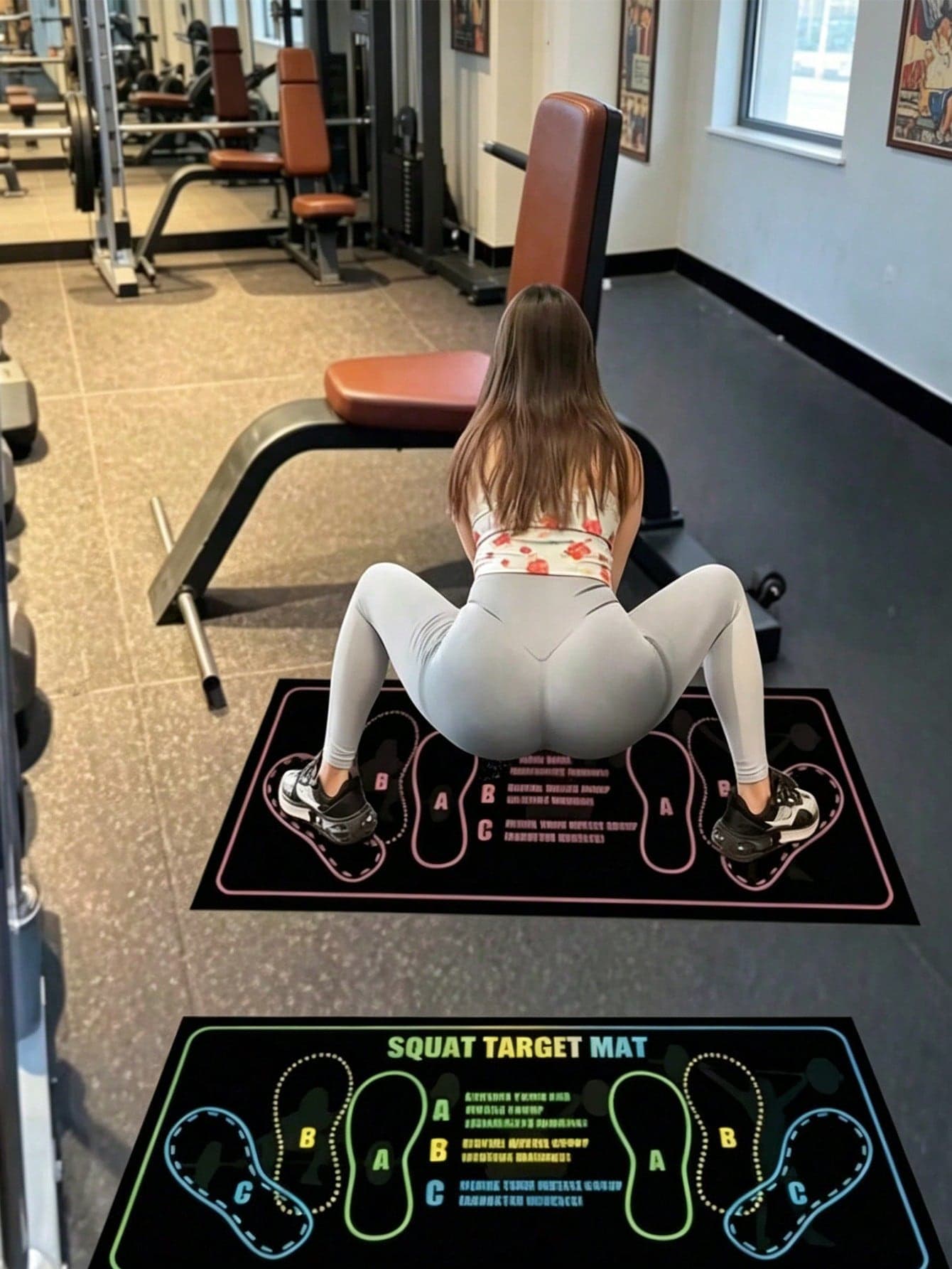 Non-Slip Squat Training Mat, Helps Improve Exercise Efficiency And Safety, Non-Slip And Wear-Resistant, Soft And Elastic, Easy To Clean And Store, Suitable For Gym Workouts And Home Exercise, Indoor/Outdoor Activities, Suitable For Yoga