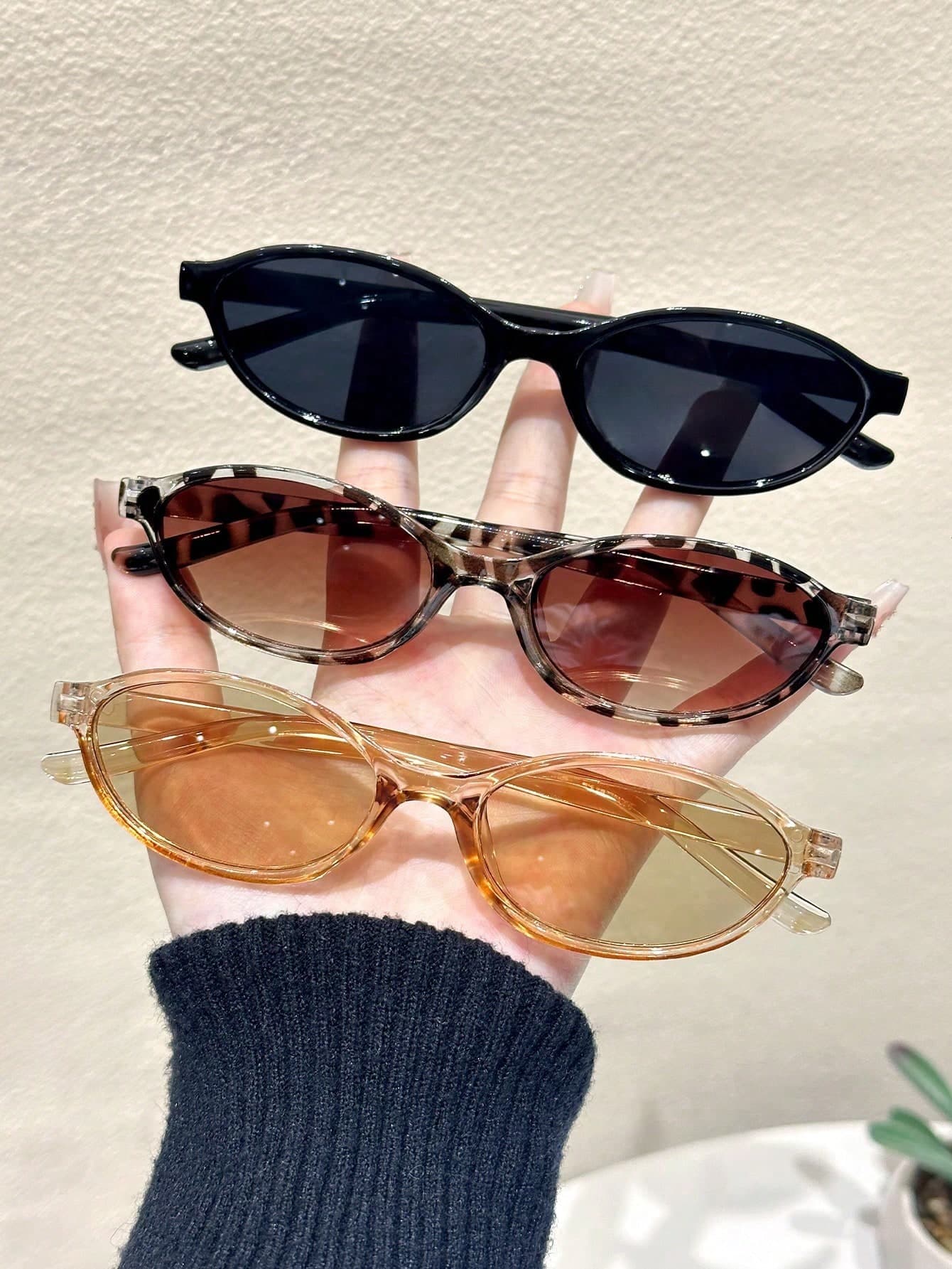 3pcs Copper Summer Soft Tone Personalized Fashion Full Frame Women's Glasses, Suitable For Vacation, Shopping, Party, Date And Other Occasions, Suitable For Various Face Shapes, Fashion Accessory