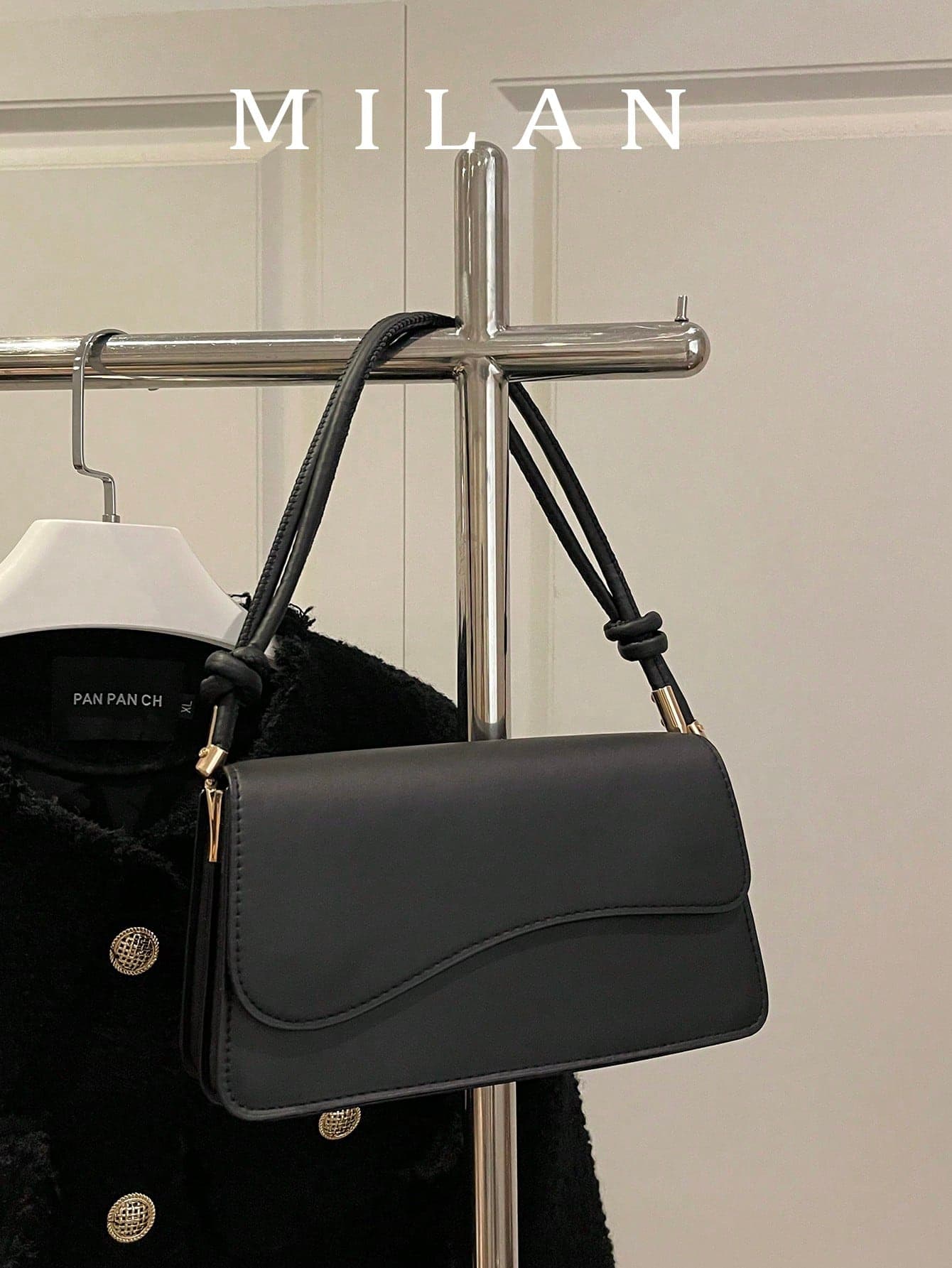 Fashion Solid Color Asymmetrical Flap Vintage Minimalist Elegant Shoulder Bag