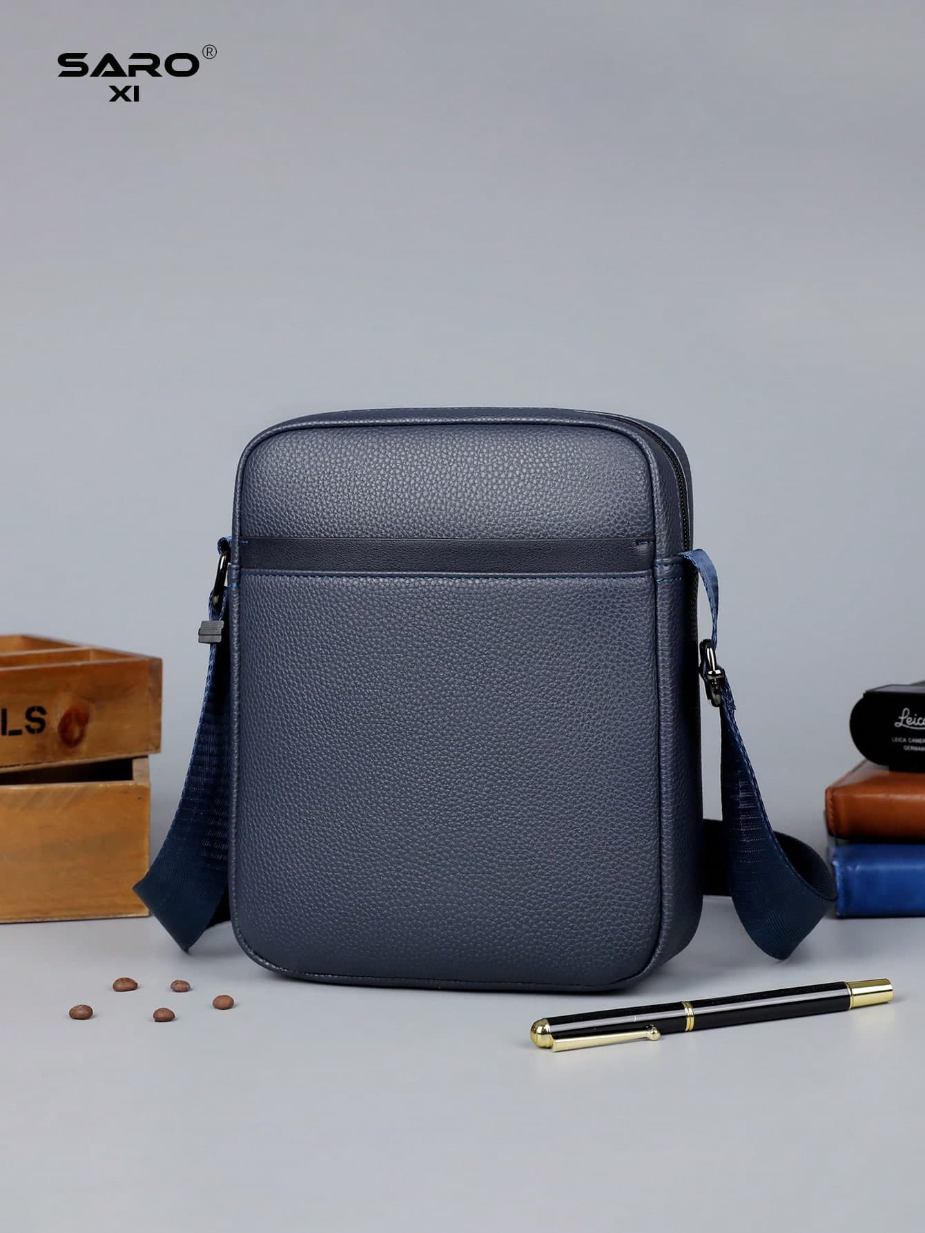Men's Shoulder Bag Crossbody Bag Litchi Grain Large Capacity Work Bag Fashion Weekend Travel,Y2k,Fathers Day Gifts