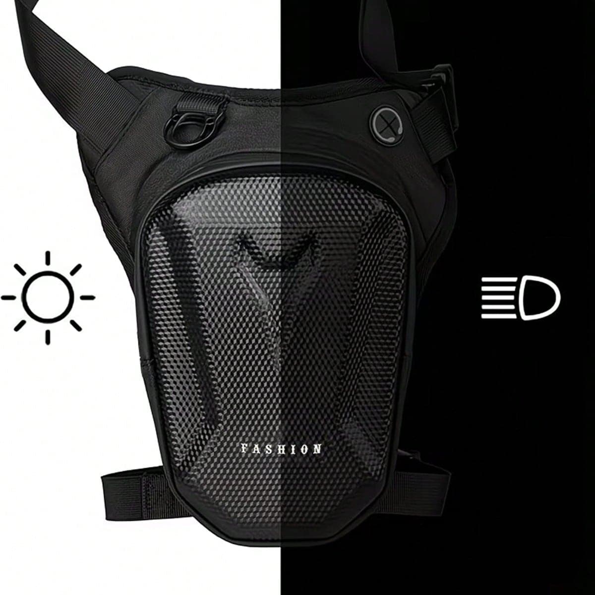 Men's Motorcycle Leg Bag, Hard Shell Waterproof Waist Drop Leg Bag, Multi-Pocket Outdoor Thigh Bag, With Adjustable Shoulder Strap, Suitable For Riding, Hiking
