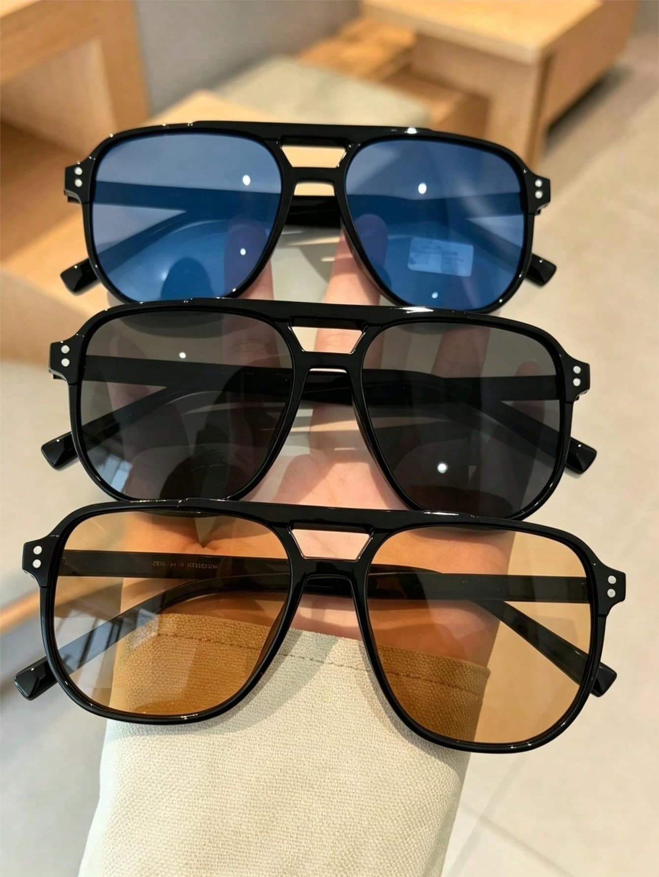1/2/3/4/5/6pcs Sports Outdoor Y2K Retro Driving Travel Beach Men Summer Large Frame Fashionable Glasses