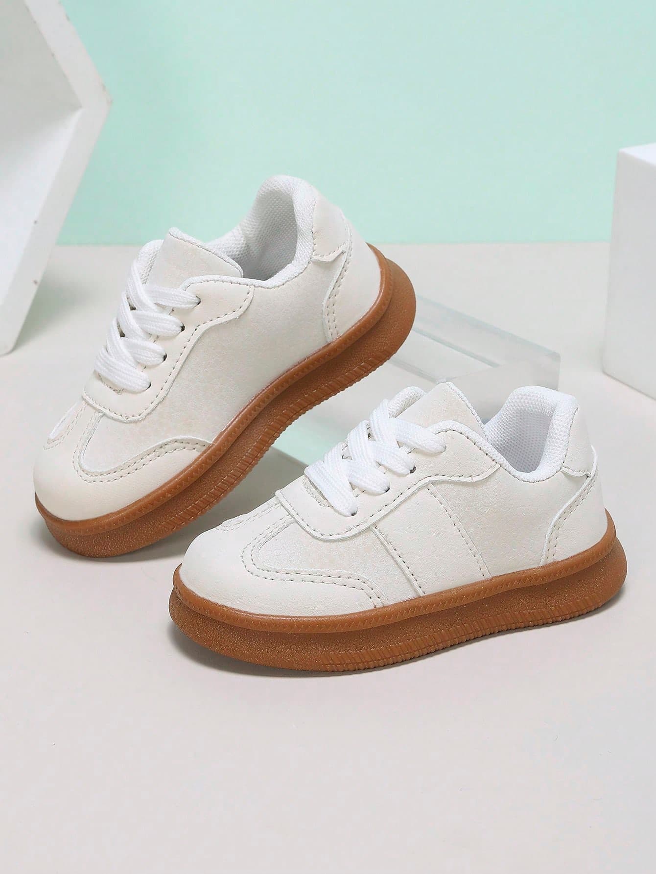 1 Pair New Style Kids Fashion Versatile German Trainer Shoes, Unisex Boys & Girls All Season Casual Skate Shoes, Soft & Lightweight Baby Sports Sneakers