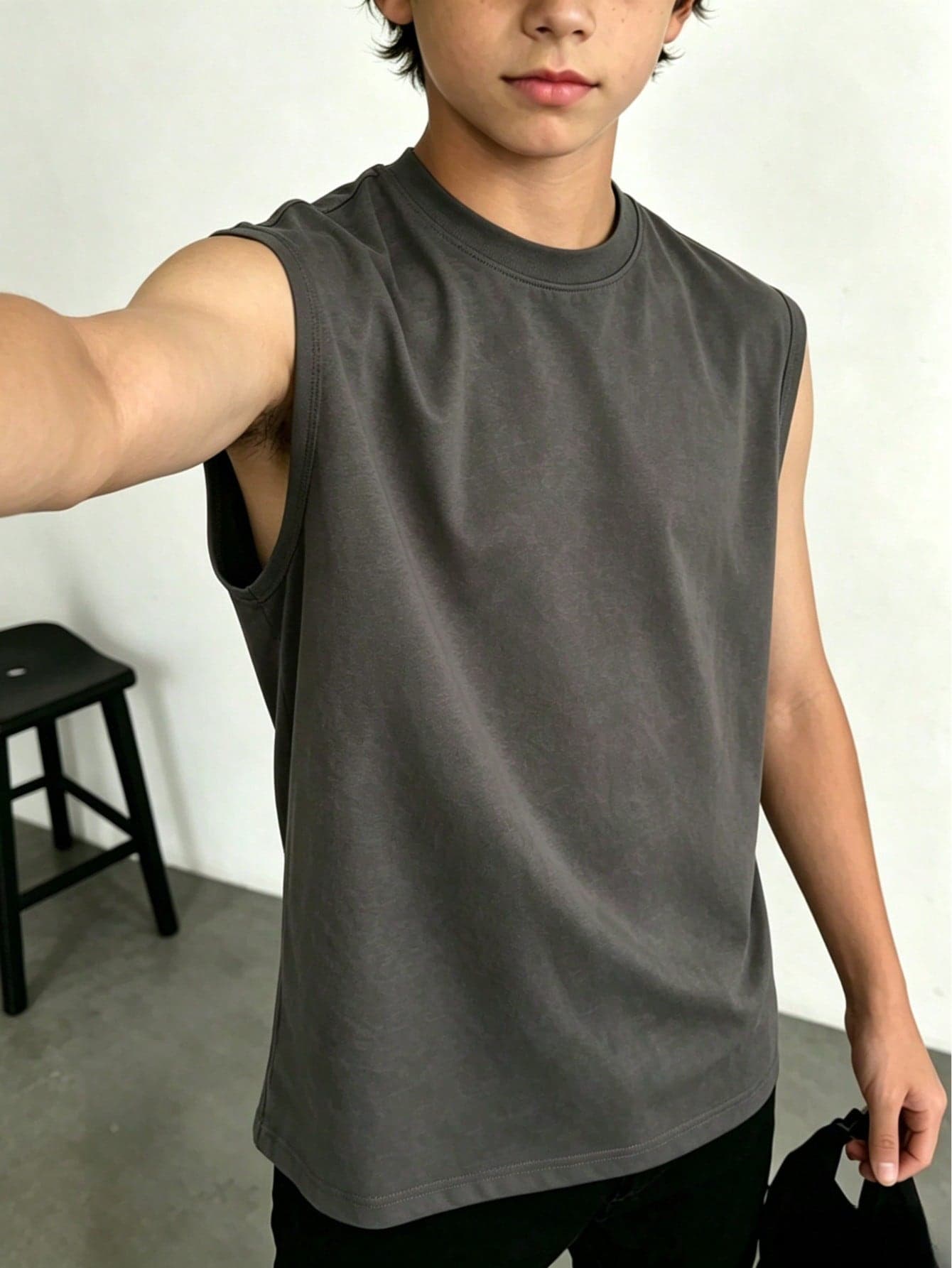 Boys & Teenagers Students Casual Crew Neck Sleeveless Tank Top, Cool & Stylish, Spring/Summer