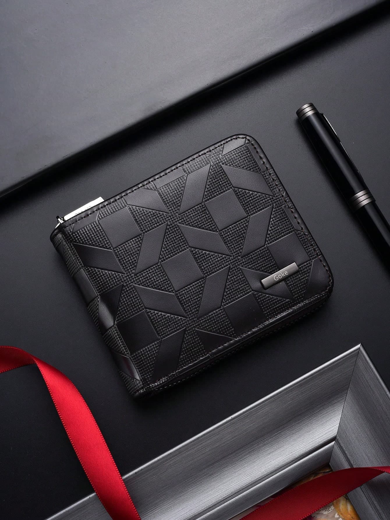 SHABILI Korean Style Fashion Men's Short Wallet, Classic Bestselling Horizontal Large Capacity Multi-Card Slot Business Wallet