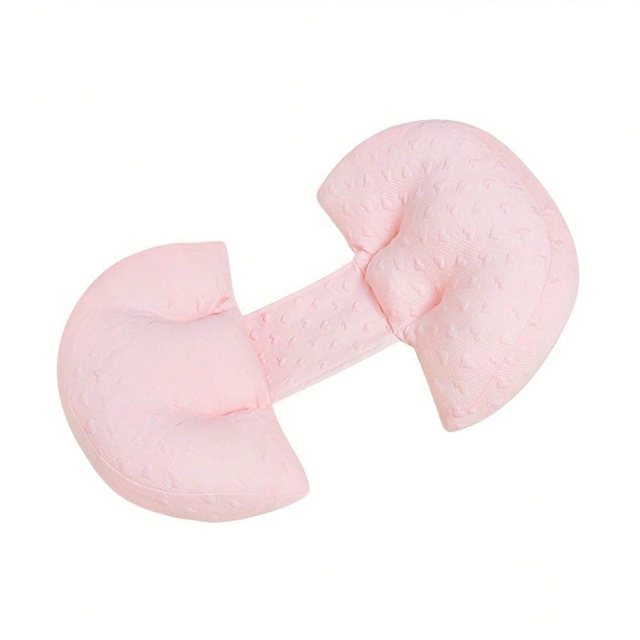 Heart-Shaped Maternity Waist Support Pillow, Knitted Belly Support Cushion, Side-Sleeping Backrest Pillow