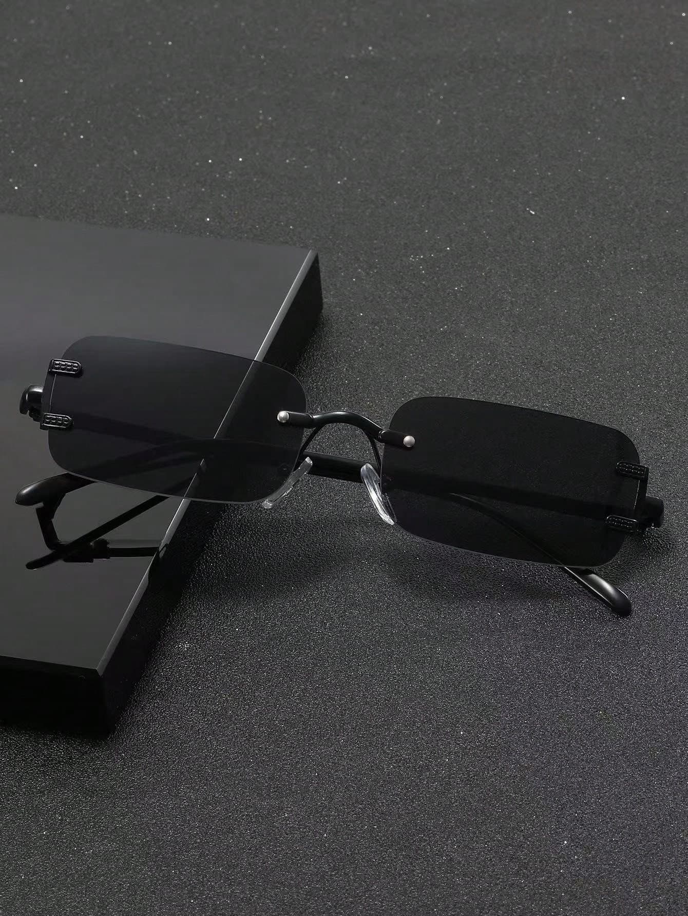 Brand Design Fashion Frameless Premium Fashion Glasses, Suitable For All Seasons, Elegant High-End Men's And Women's Eyewear, Fashionable Gift - Fashion Accessory, High-End Fashion Glasses, First Choice For Outdoor Beach Parties
