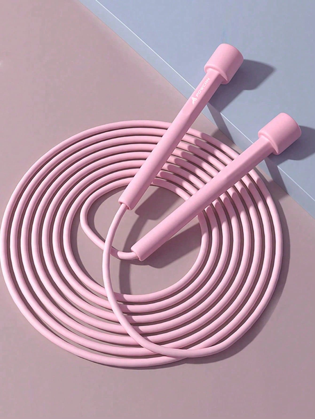 Powcan Adjustable Jump Rope, Unisex, Suitable For Aerobic Fitness, Gym Workout, Made Of PVC With Plastic Handles, Lightweight And Fast For Outdoor Fitness, Sports Training And Competition
