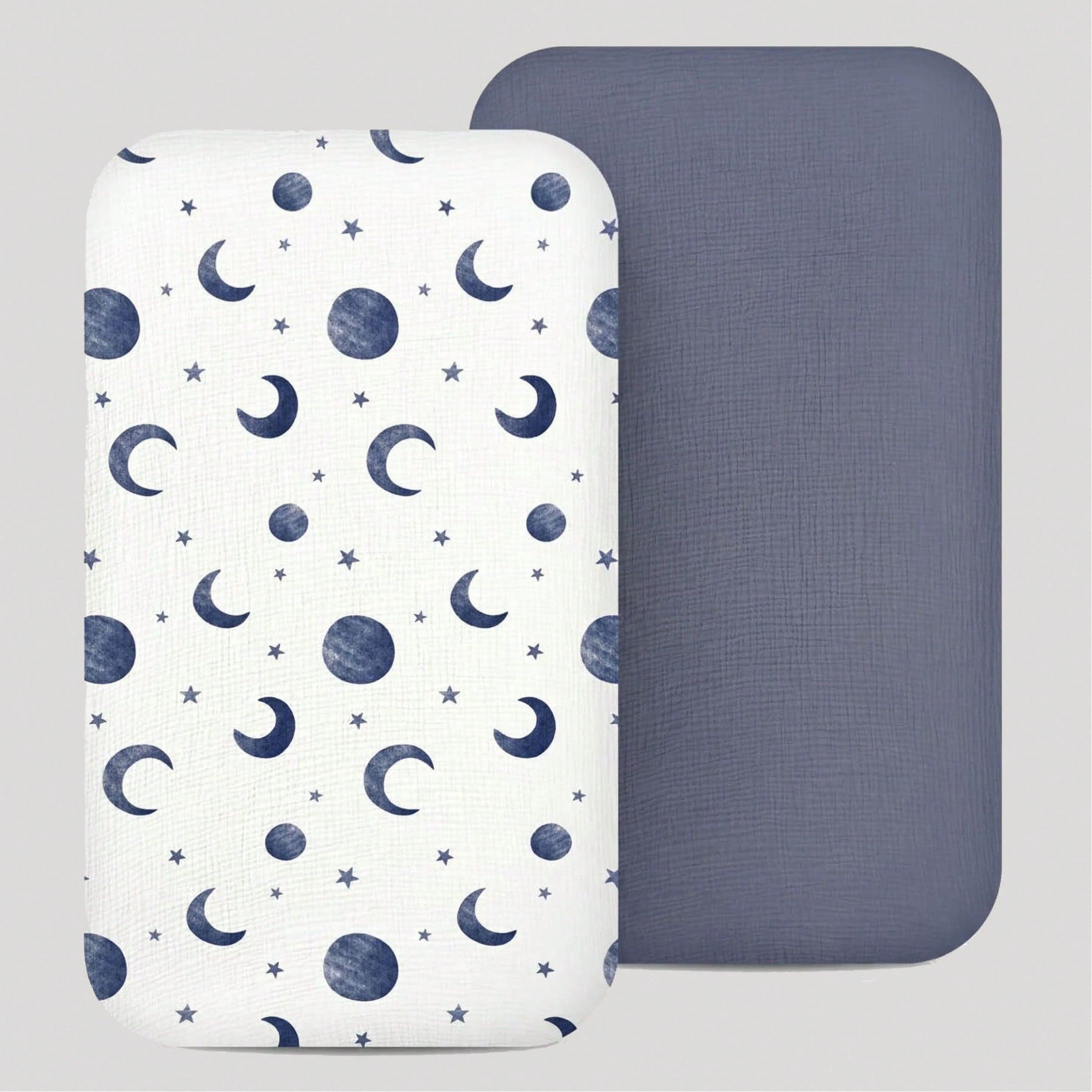2Pcs Crib Fitted Sheet, Ultra Soft Baby Bedding Sheet For Newborns, 100% Muslin Cotton Breathable Comfort Mattress Cover, 120*60cm Baby Bedding Sheet