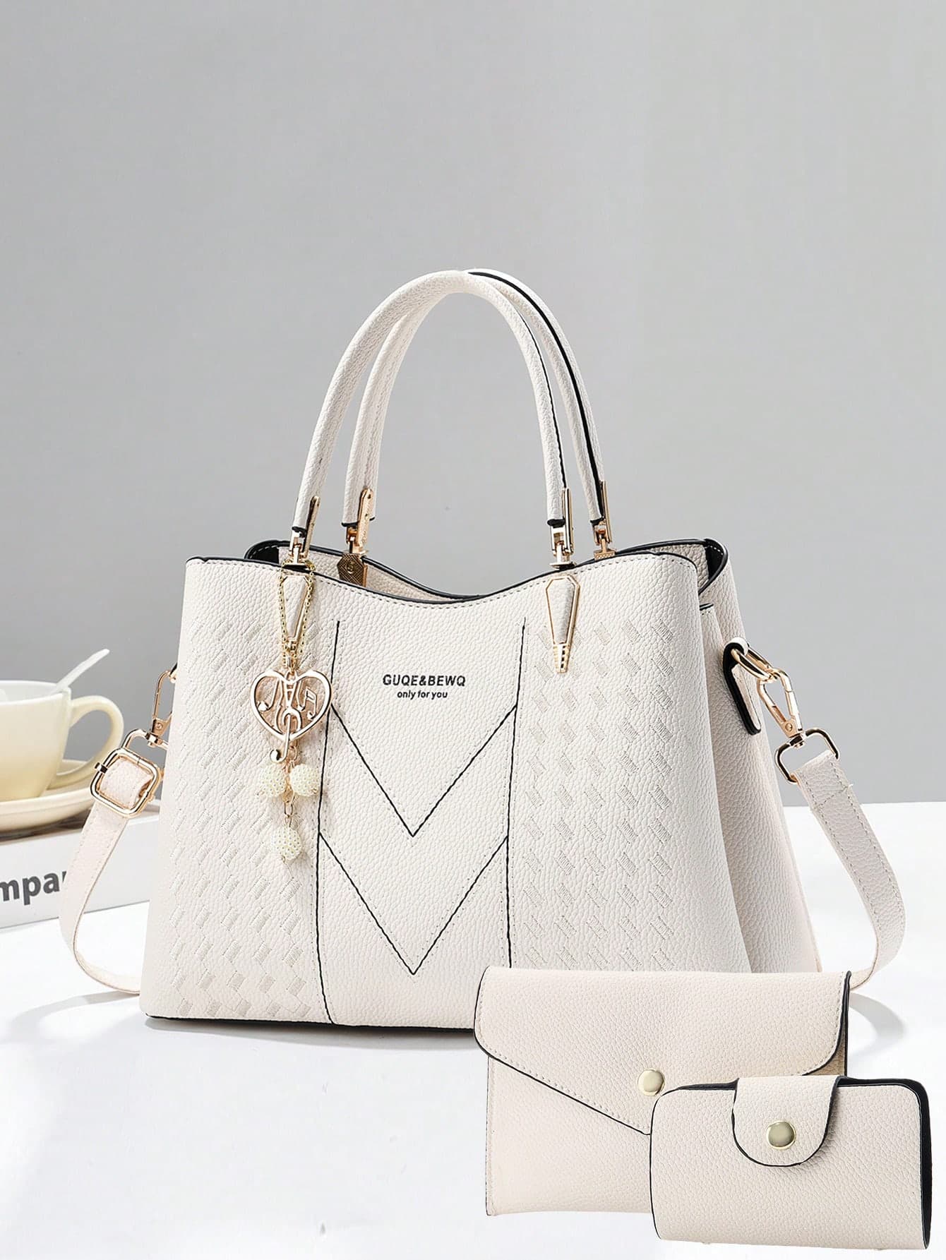 Women's 3 PiecesBag Set Fashion Embroidered Versatile Handbag, Shoulder Bag, Crossbody Bag For Shopping, Travel And Commute