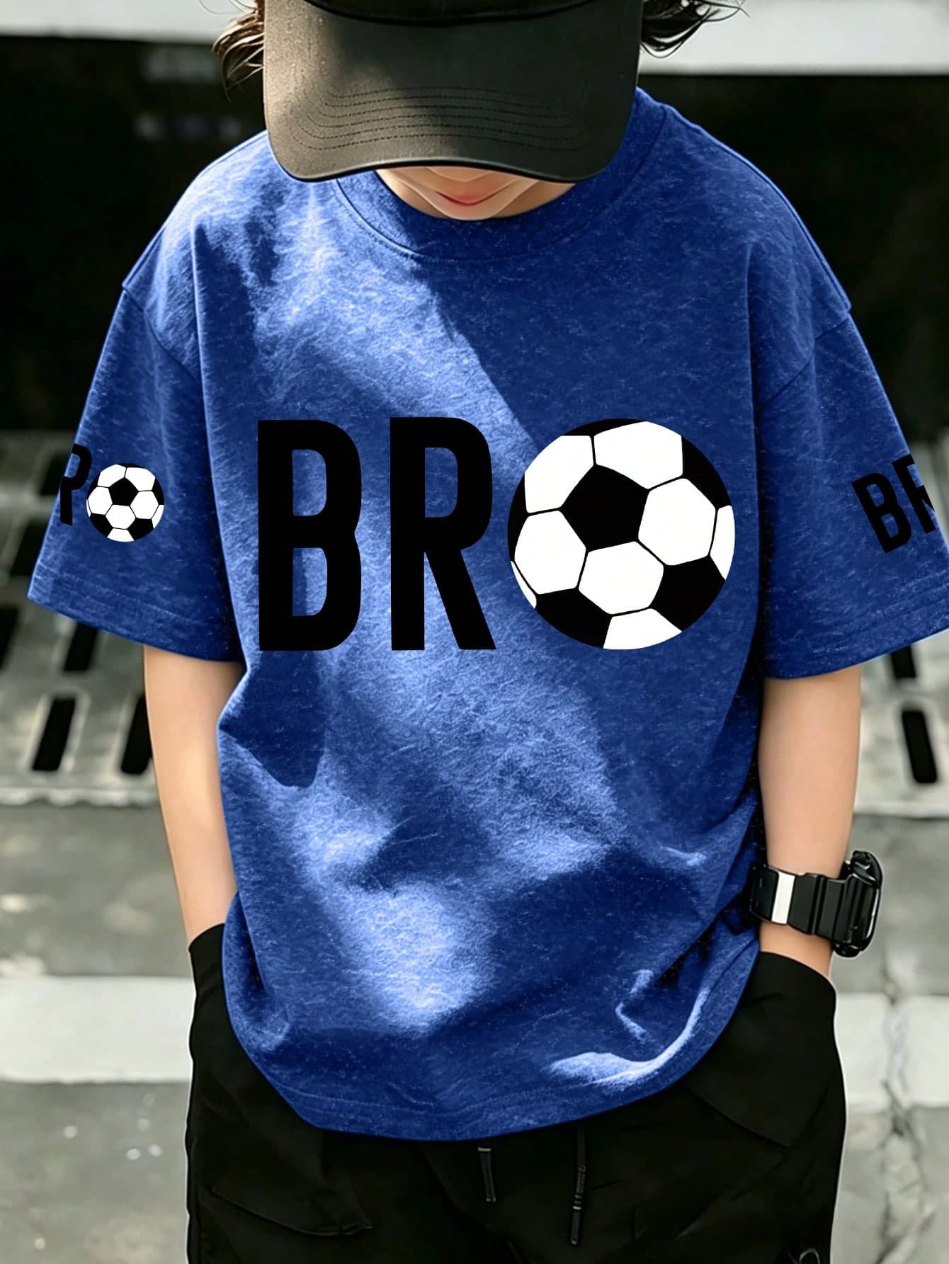 Teenage Boys' Casual Ball Graphic Print Short Sleeve T-Shirt, Sports Style, Suitable For Boys Summer New Arrival