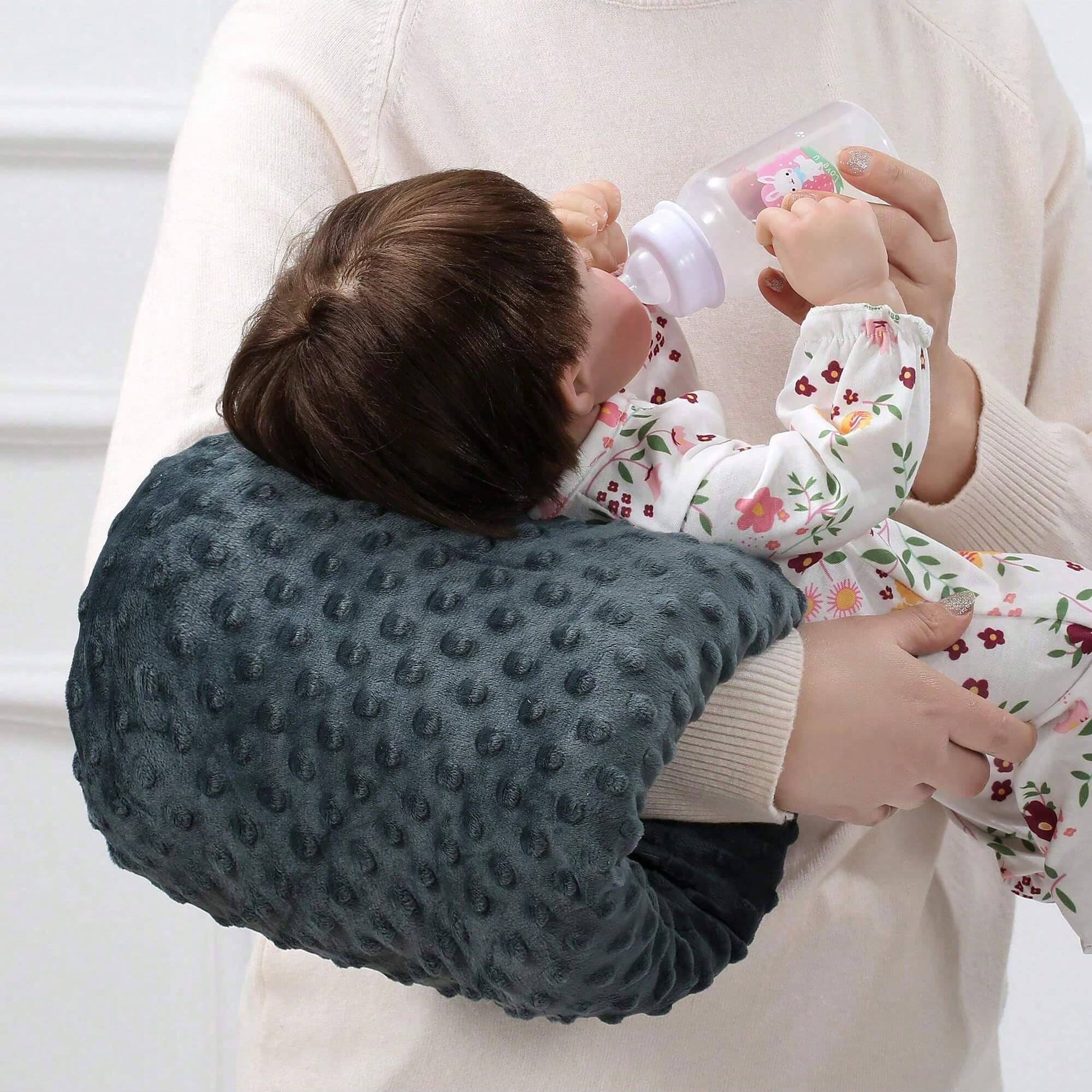 Infant Nursing Pillow Feeding Pillow Bean Plush Soft Comfortable Breastfeeding Arm Pillow