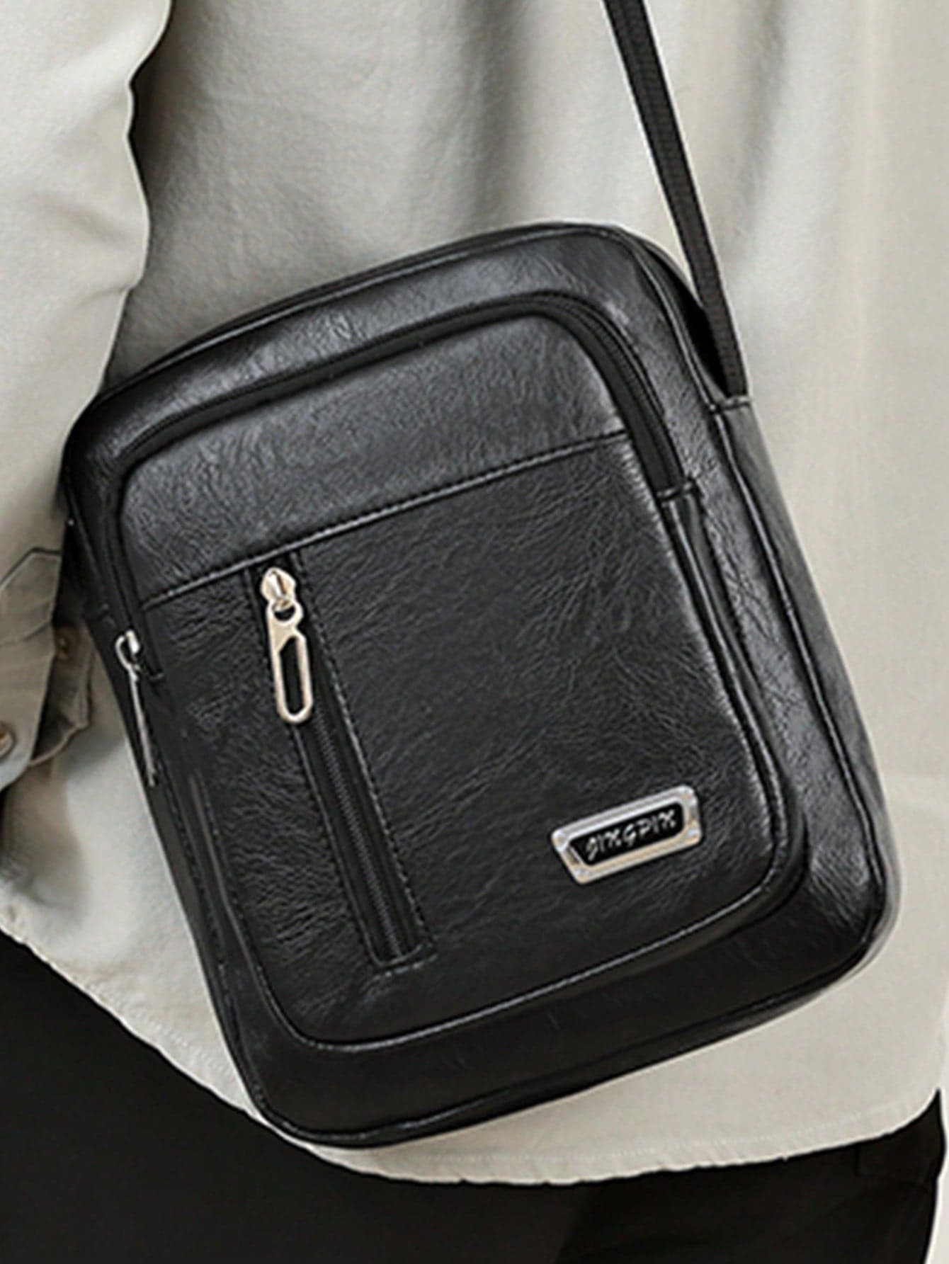 Boys' New Japanese Ins Style Brand All-Purpose Phone Crossbody Bag, Casual Minimalist One Shoulder Backpack