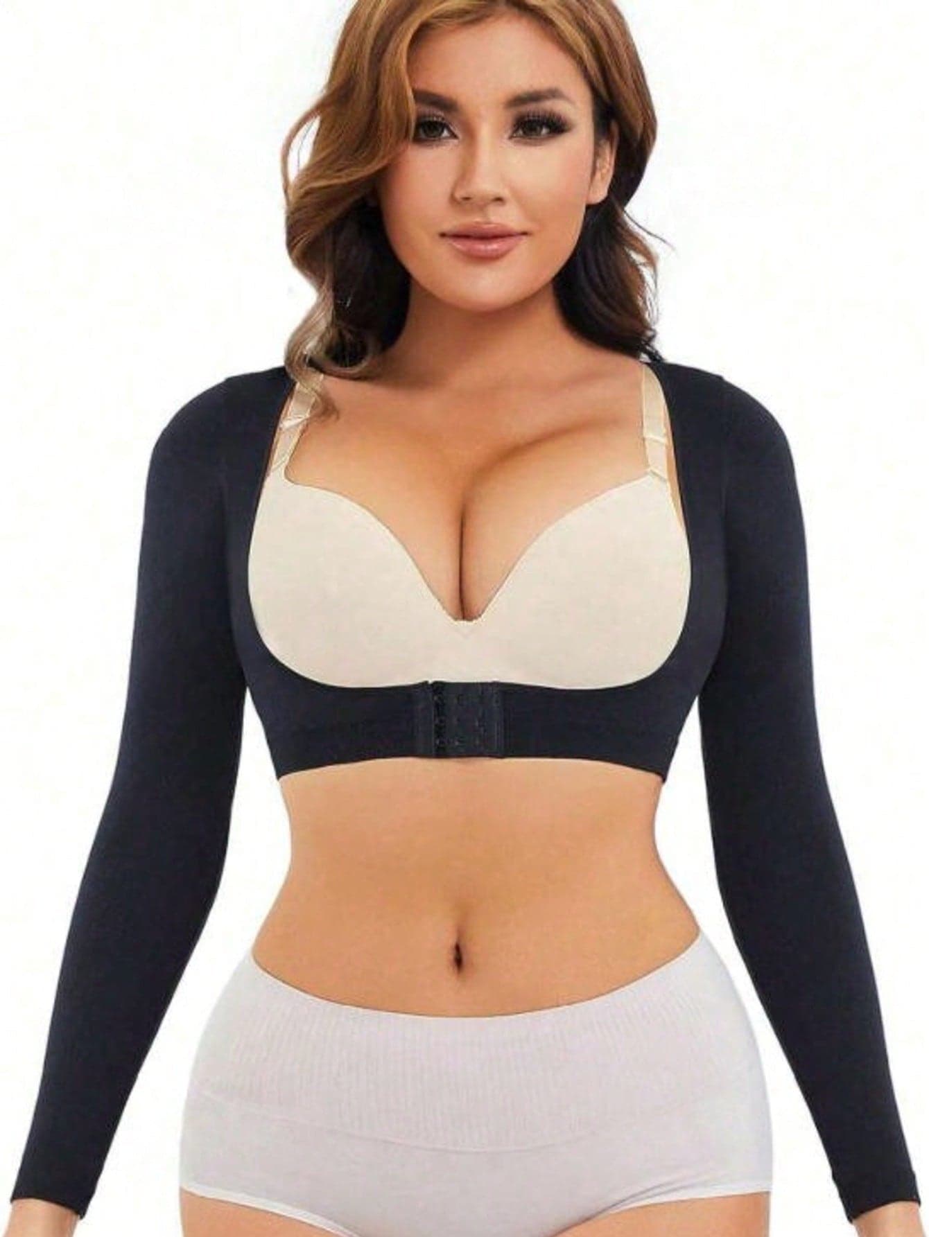 Women's All-Season Nylon Comfortable Breathable Adjustable Size Hook-And-Eye Closure Seamless Arm Shaping
