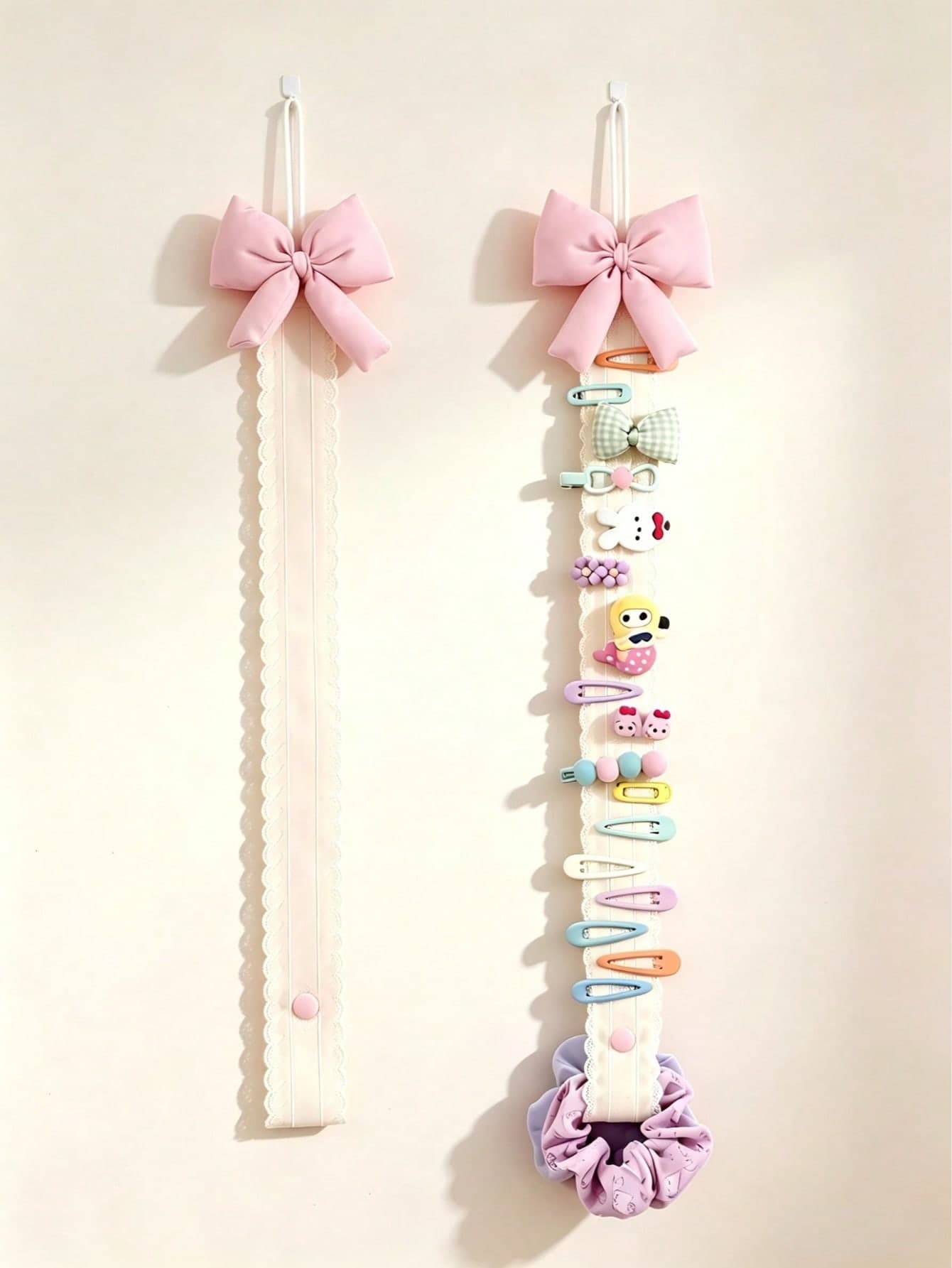 1pc / Hair Accessory Storage Strap / Door Storage Space, Women's Organizing Tool, Room Decor, Wedding Bathroom Decor, Home Decor, Accessories Hanging Storage For Hair Clips, Hair Ties And Other Hair Accessories, Suitable For Children, Holidays, Babies And Adults