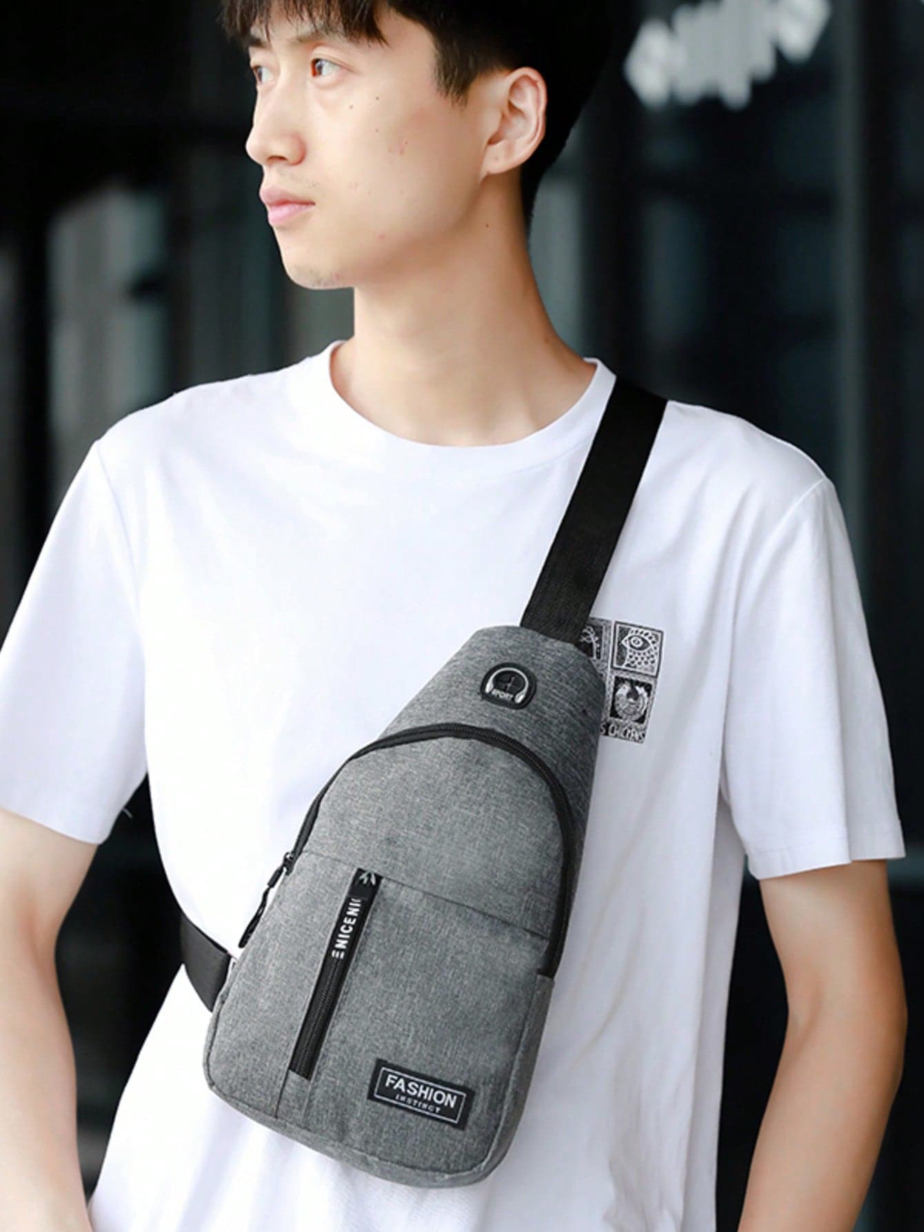 Men's Chest Bag, Crossbody Shoulder Bag, Waterproof Oxford Cloth Sports Casual Small Crossbody Bag, Portable Lightweight Backpack