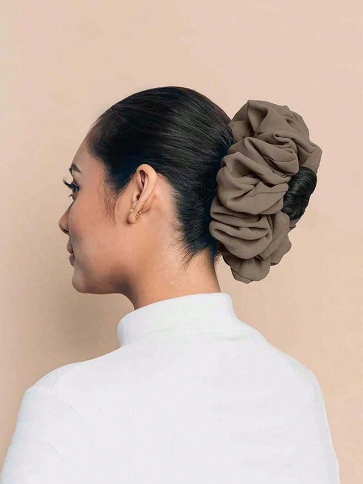 1pc Solid Color Chiffon Muslim Underscarf Lining Hijab Scrunchies