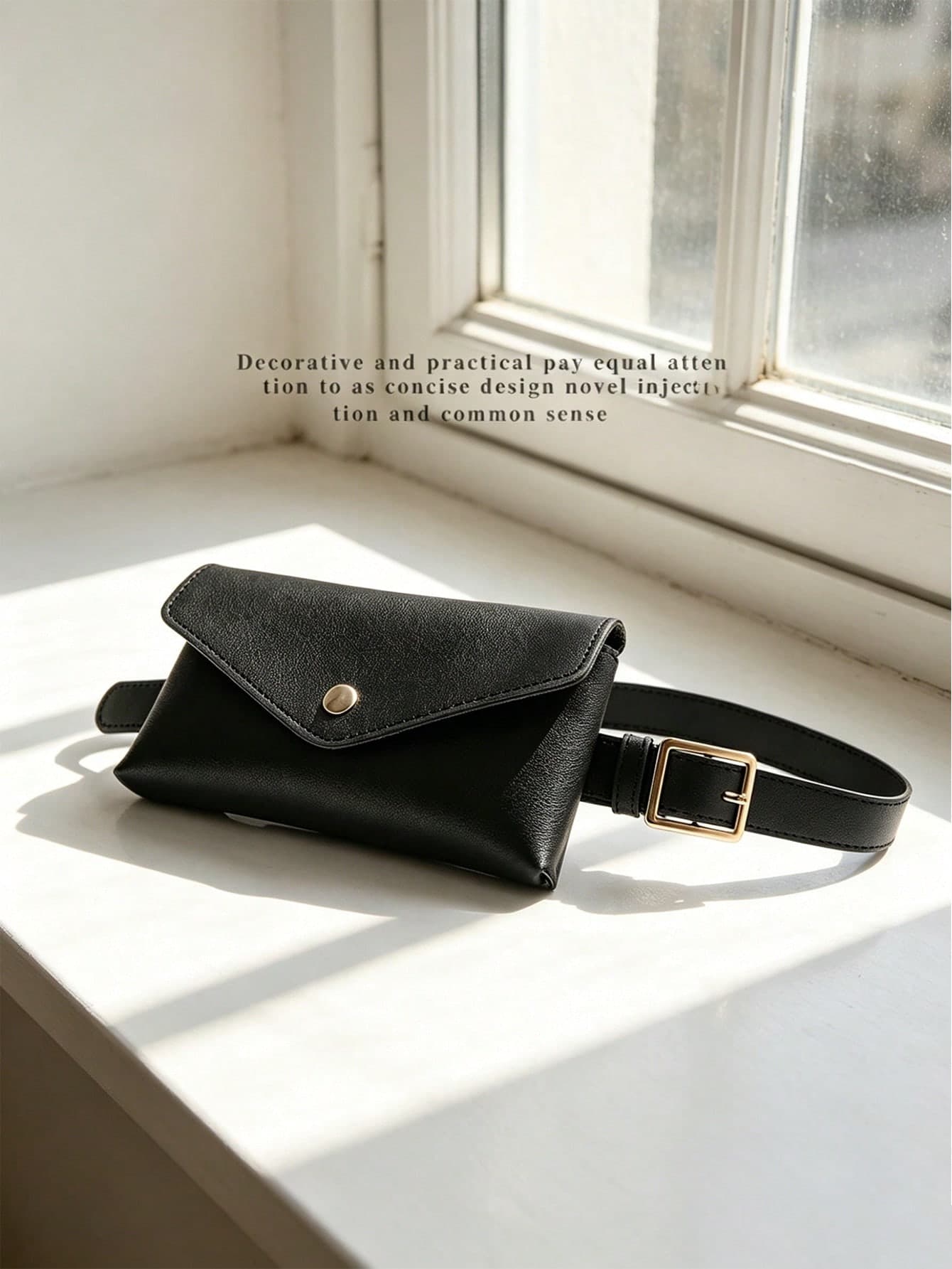 1pc Black Waist Bag, Fashion Waist Bag, Phone Waist Bag, Belt Decoration Bag, Women's Waist Bag, Coin Purse, Waist Bag Strap, Waist Bag, Leg Bag, Hip Bag