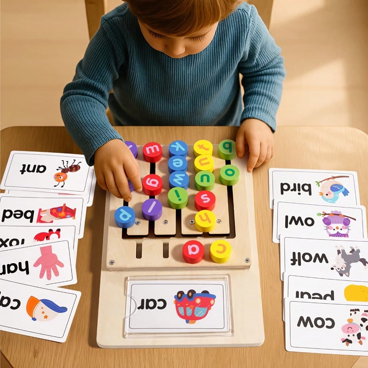 OBOVAY 1 Set Word Spelling And Positioning Toy, Children's Educational Toy, Focusing On Word Learning, Logical Thinking Training And Spatial Imagination