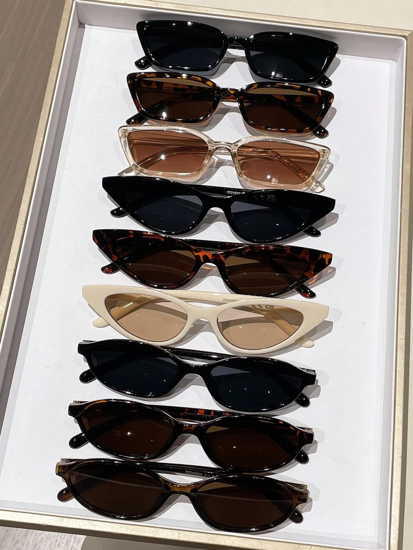 9pcs Casual Minimalist Fashion Frame Glasses Set, Versatile Daily Wear For Women, Suitable For Parties, Street Style, Summer, Business, Decor, Dating, Posing, Outdoor, Y2K Style
