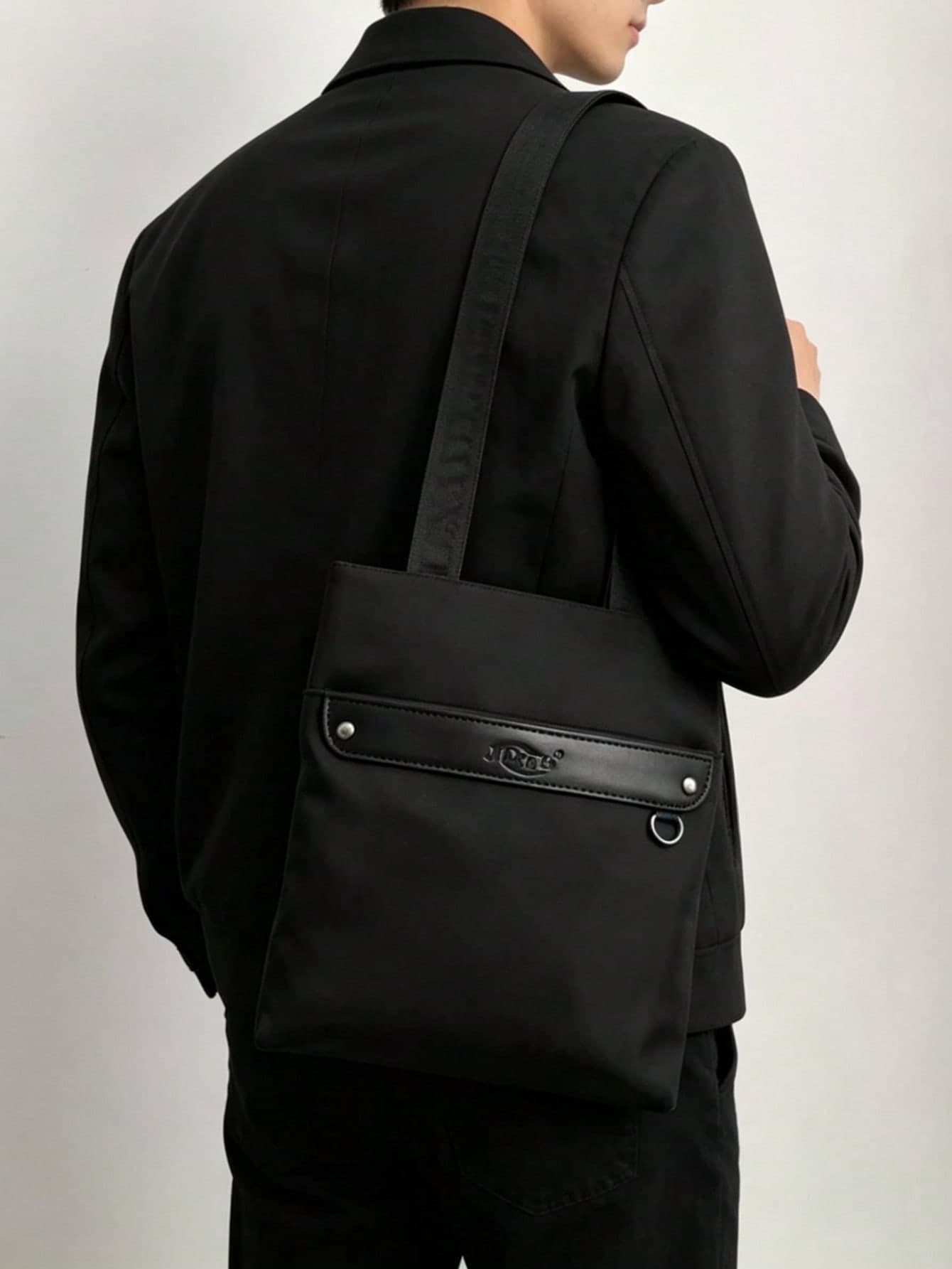 Men's Fashion Casual One Shoulder Backpack, Youth Commuter Bag With Large Capacity For Daily Documents And Phone