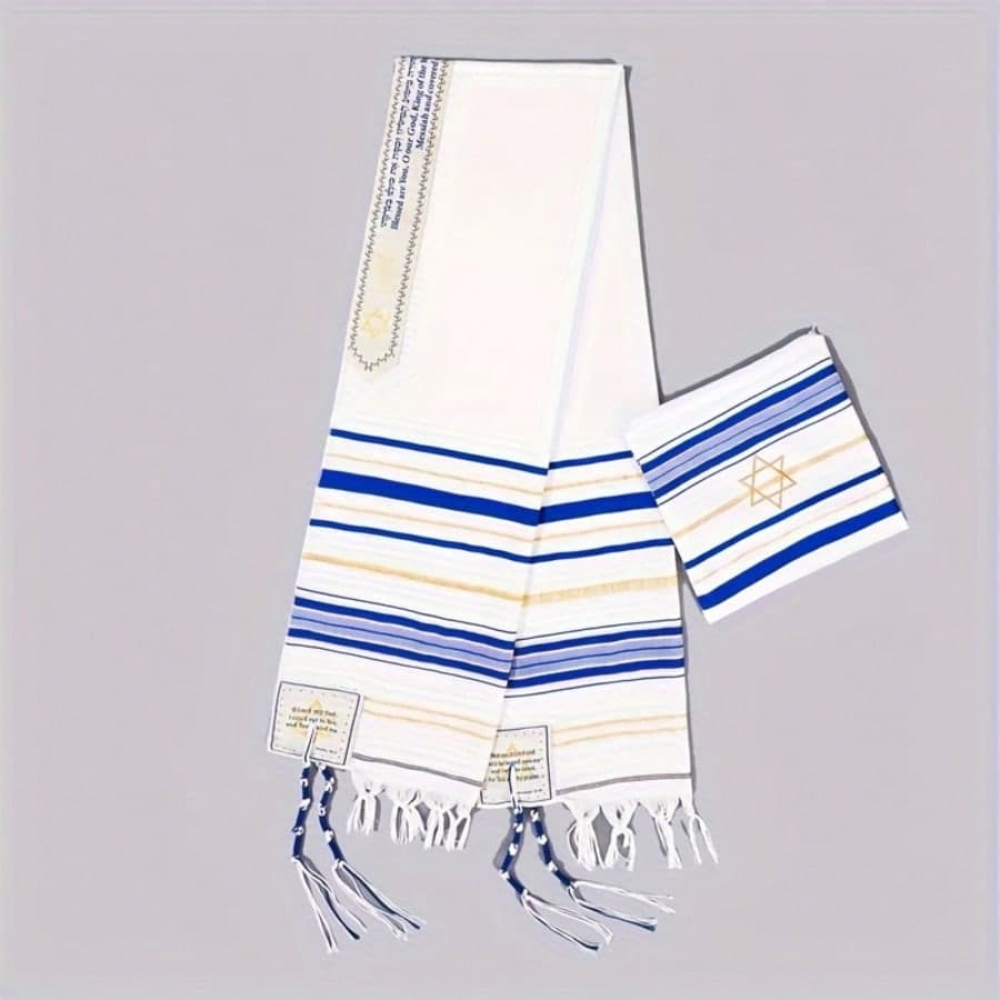 1Pc Blue Prayer Shawl Morning Prayer Shawl Prayer Scarf Prayer Scarf 52cmx180cm