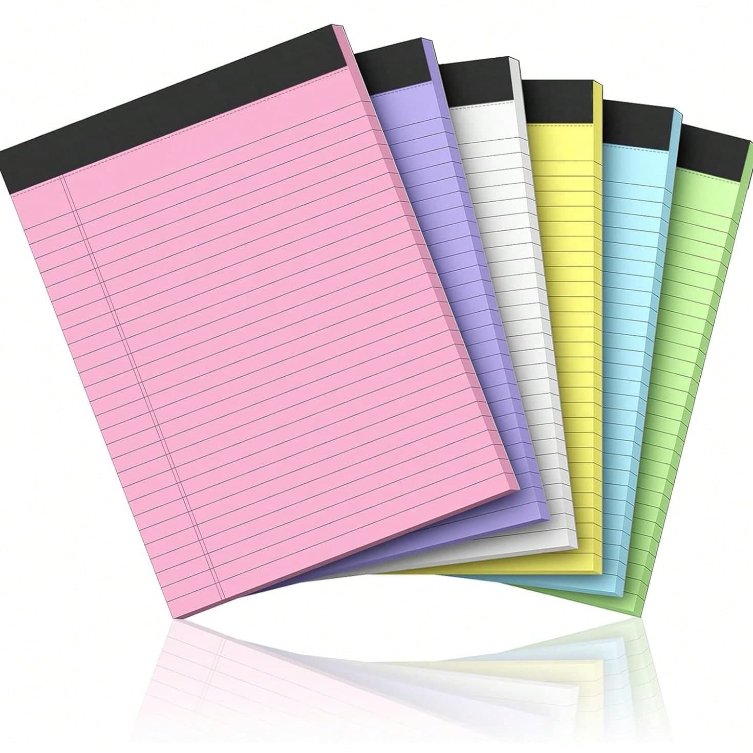 Small 5x8 Notebook, College Ruled Legal Pad, Colorful Memo Pad, 5 Pack, Study Writing Pad, 5x8 Perforated Narrow Ruled Paper, Suitable For School And Office Supplies, 30 Sheets/Pack School Supplies