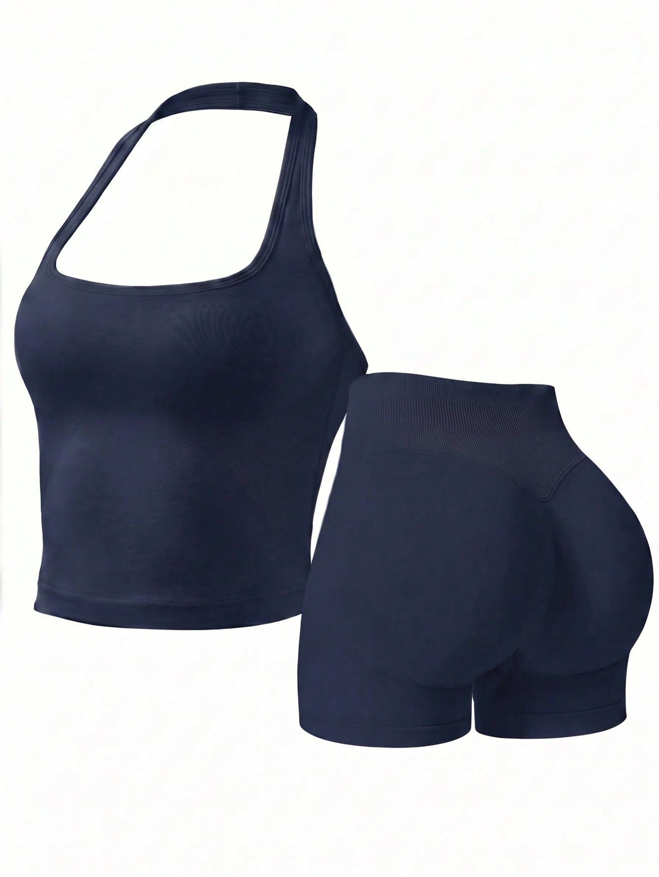 Women's Outdoor Sports Set: Tank Top + Shorts, Versatile For Daily Wear, Slim Fit, Lifting Design, Lightweight & Breathable, Athleisure